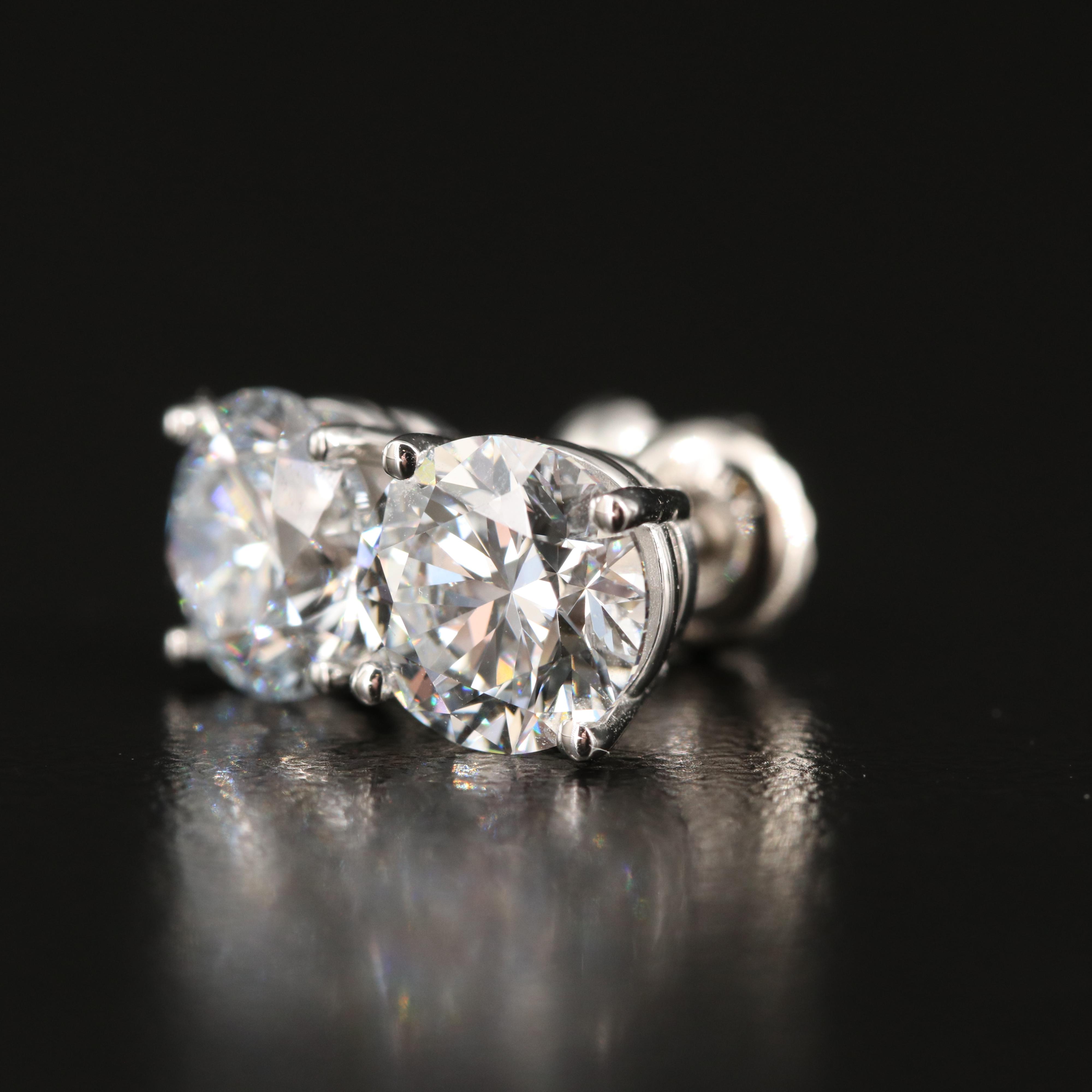 14K 2.48 CTW Lab Grown Diamond Stud Earrings