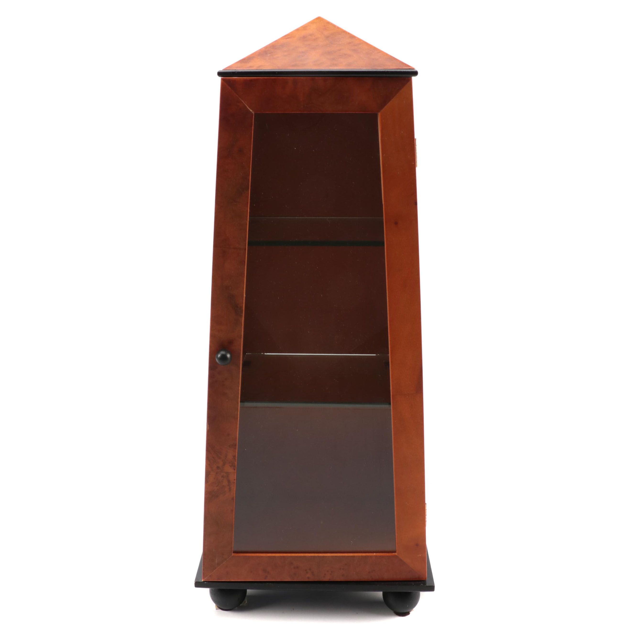 Silvestri Burl Tabletop Display Cabinet