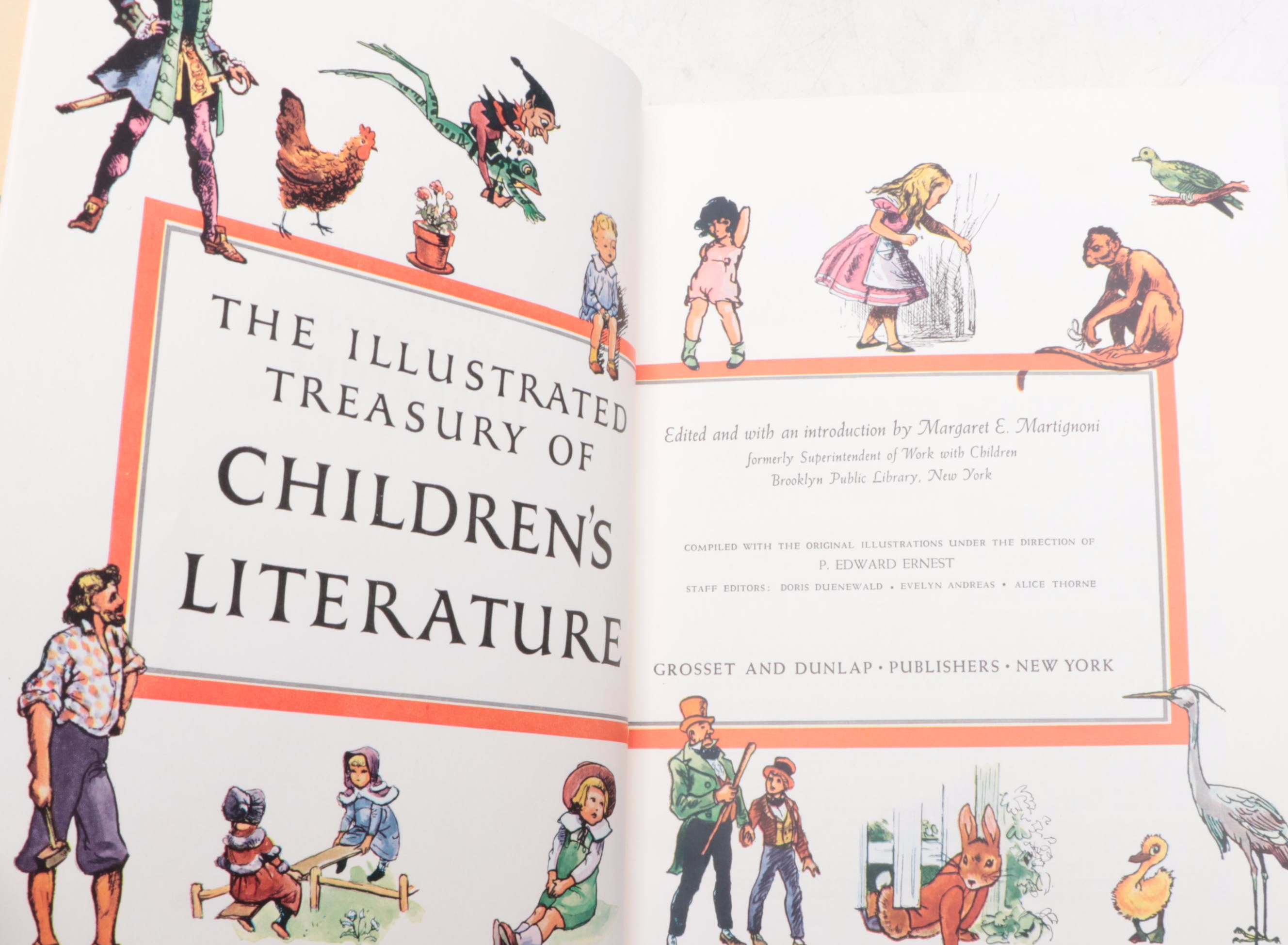 "The Illustrated Treasury of Children's Literature" with "Four Plays" by Marlowe