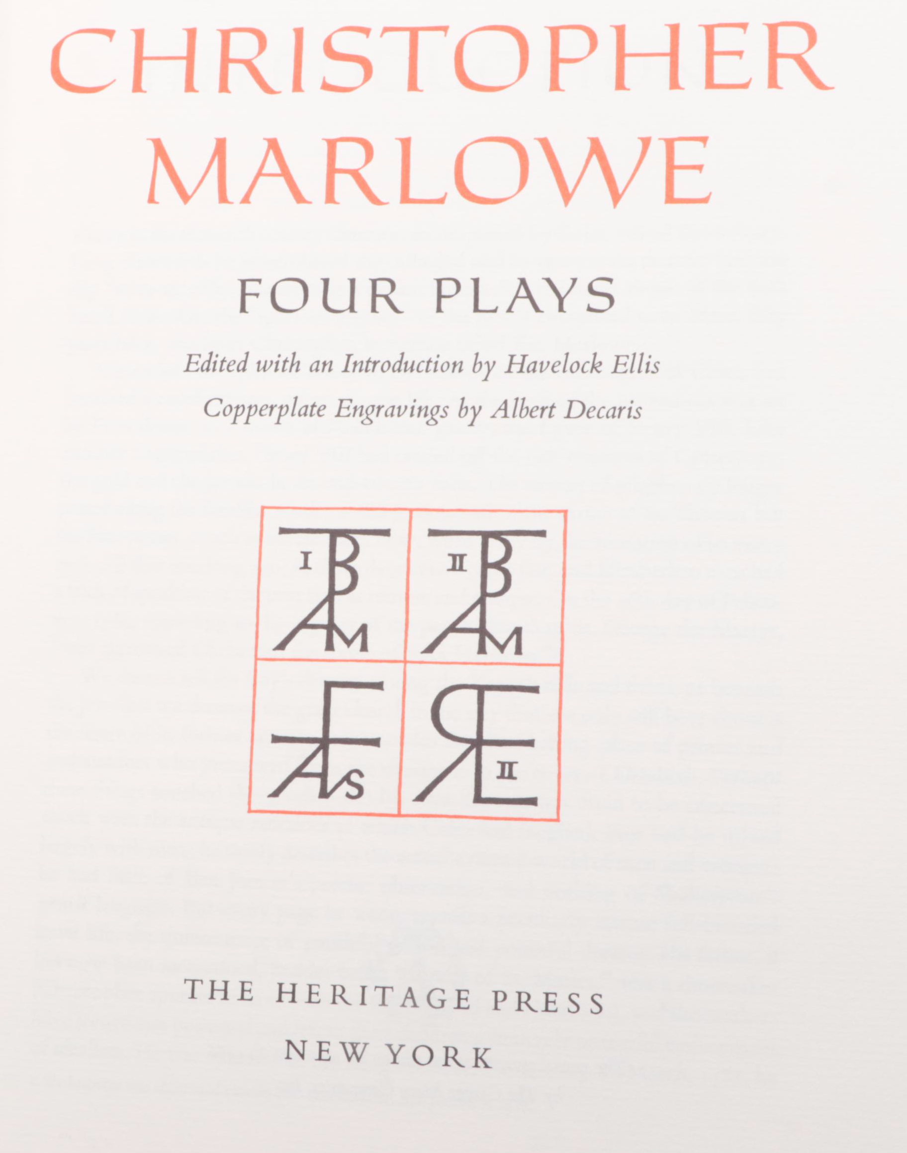 "The Illustrated Treasury of Children's Literature" with "Four Plays" by Marlowe