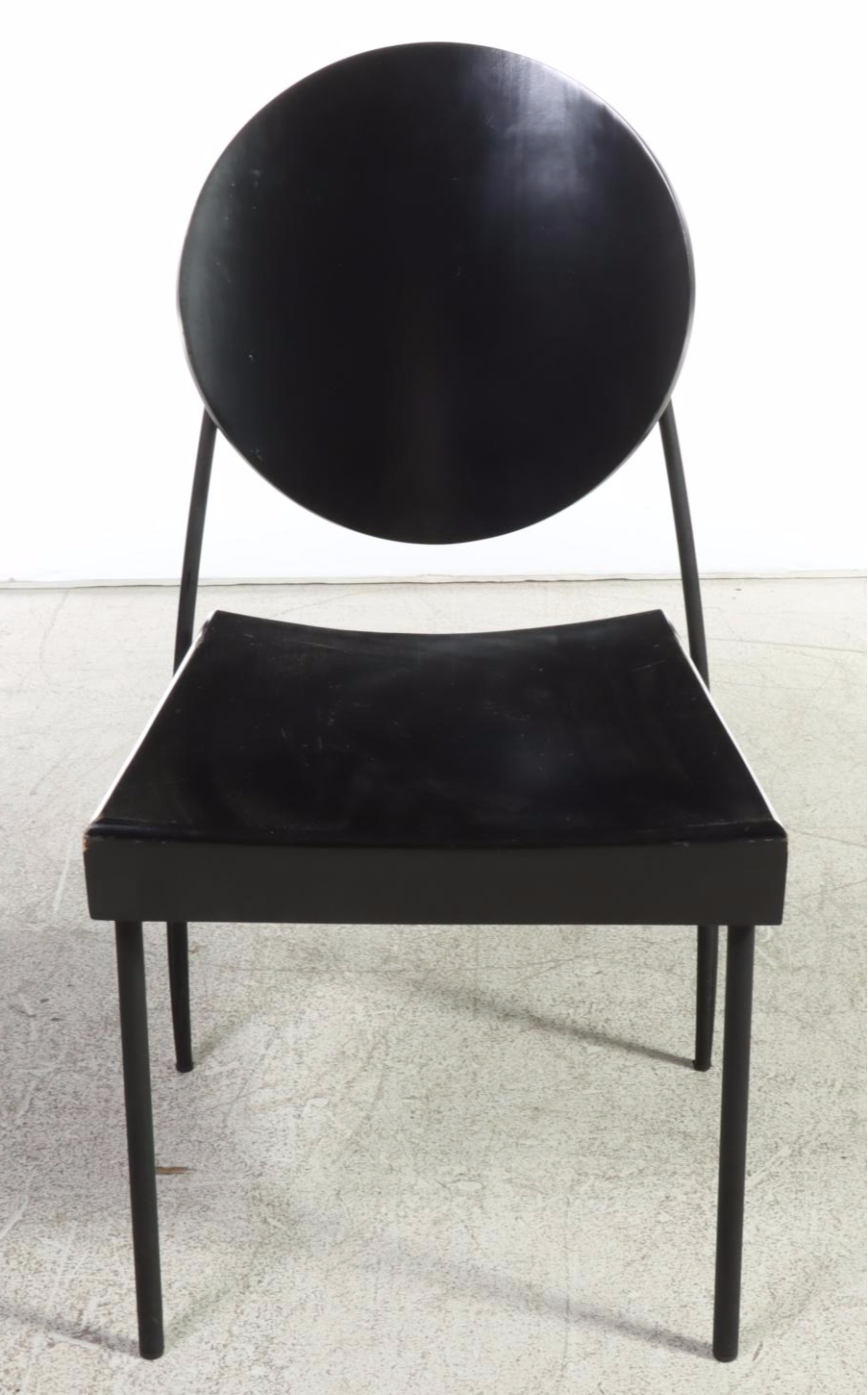 Four Dakota Jackson "`Vik-Ter" Wood and Metal Dining Chairs