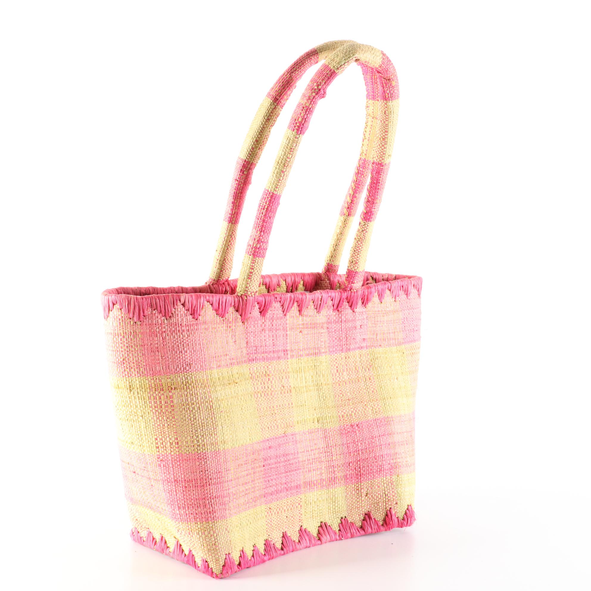 Ganson and Aspects Woven Leather Shoulder Bags and La Bag Straw Tote