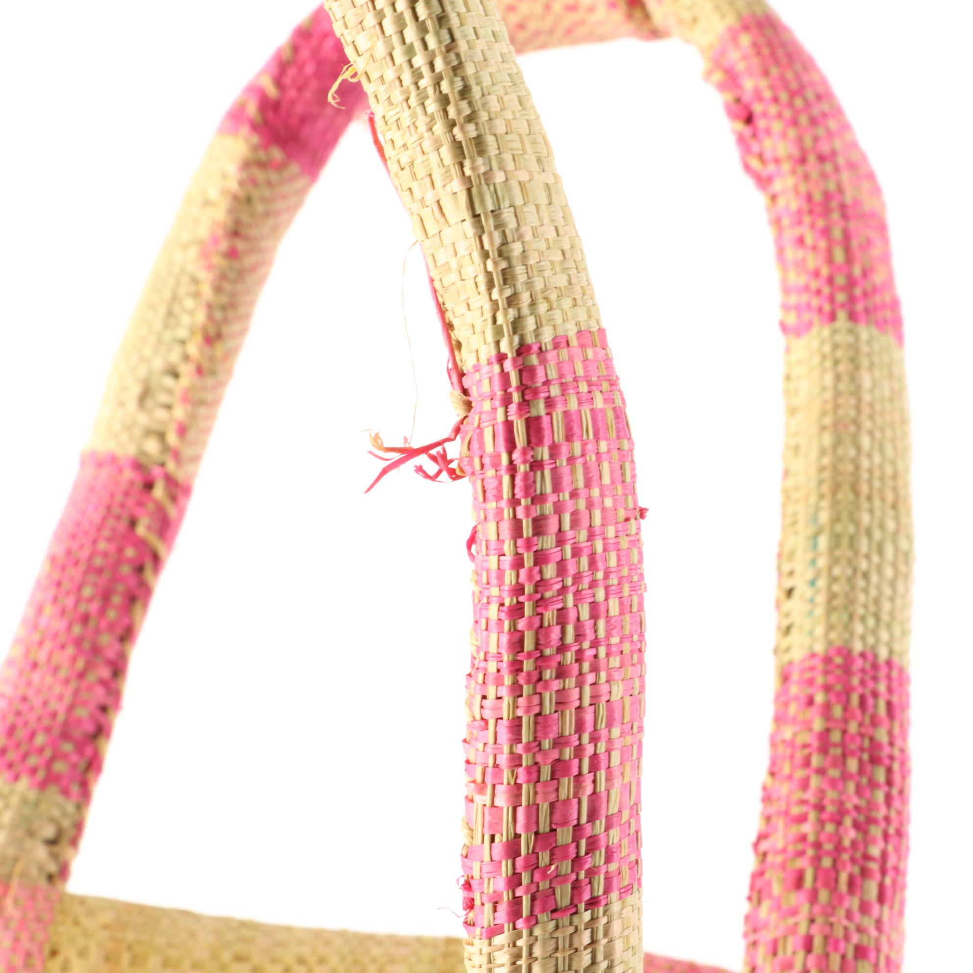 Ganson and Aspects Woven Leather Shoulder Bags and La Bag Straw Tote