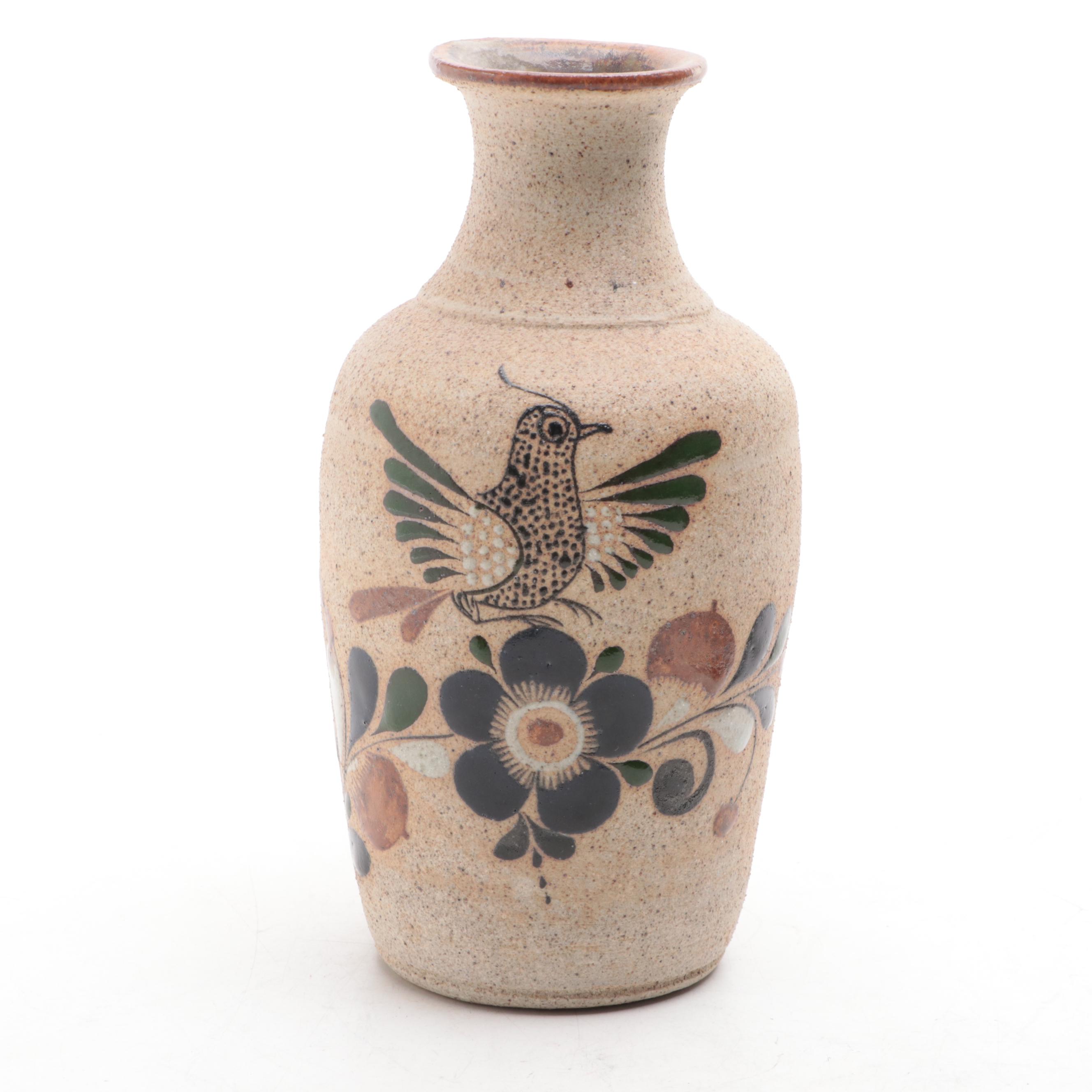 Mexican Art Pottery Earthenware Bowls and Vase