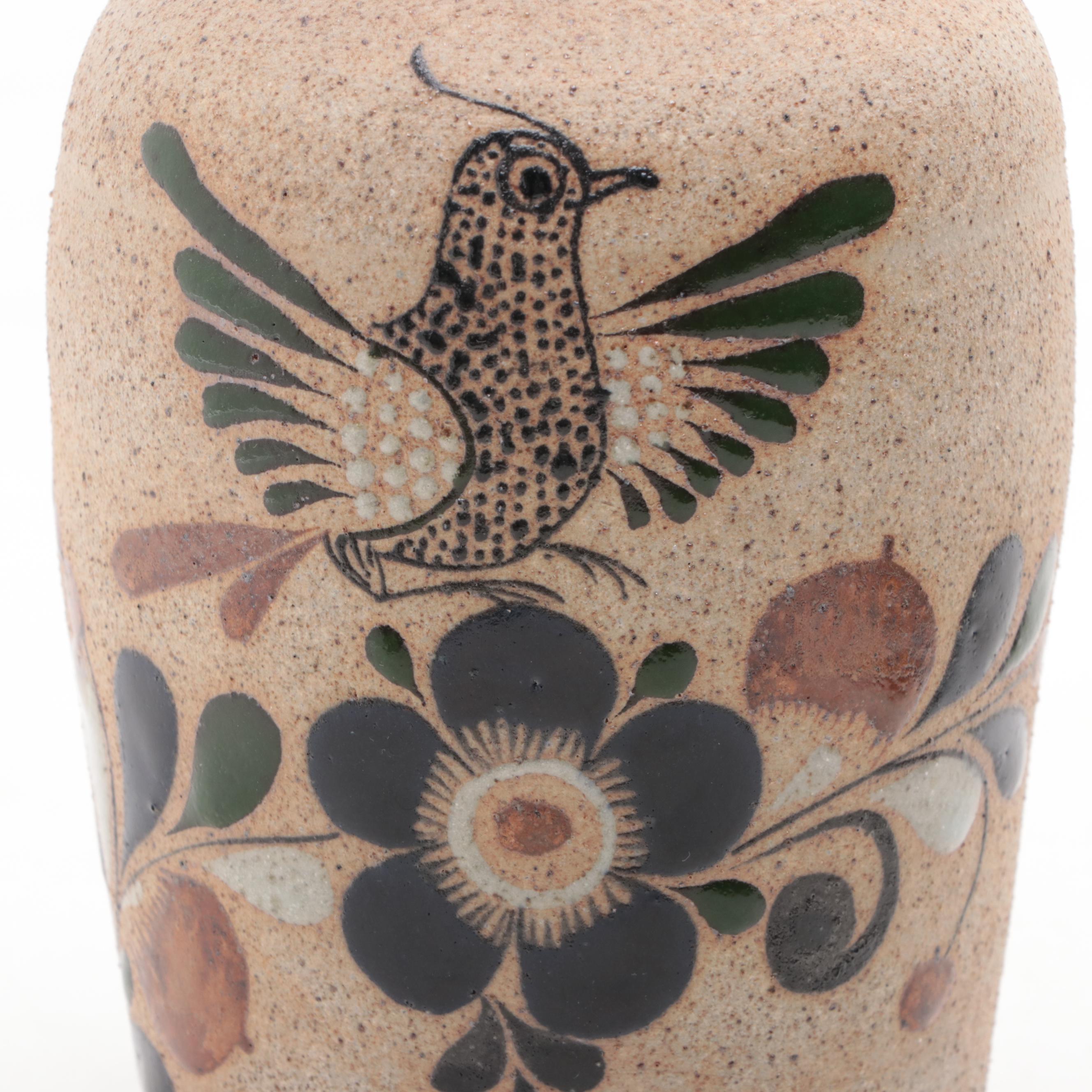 Mexican Art Pottery Earthenware Bowls and Vase