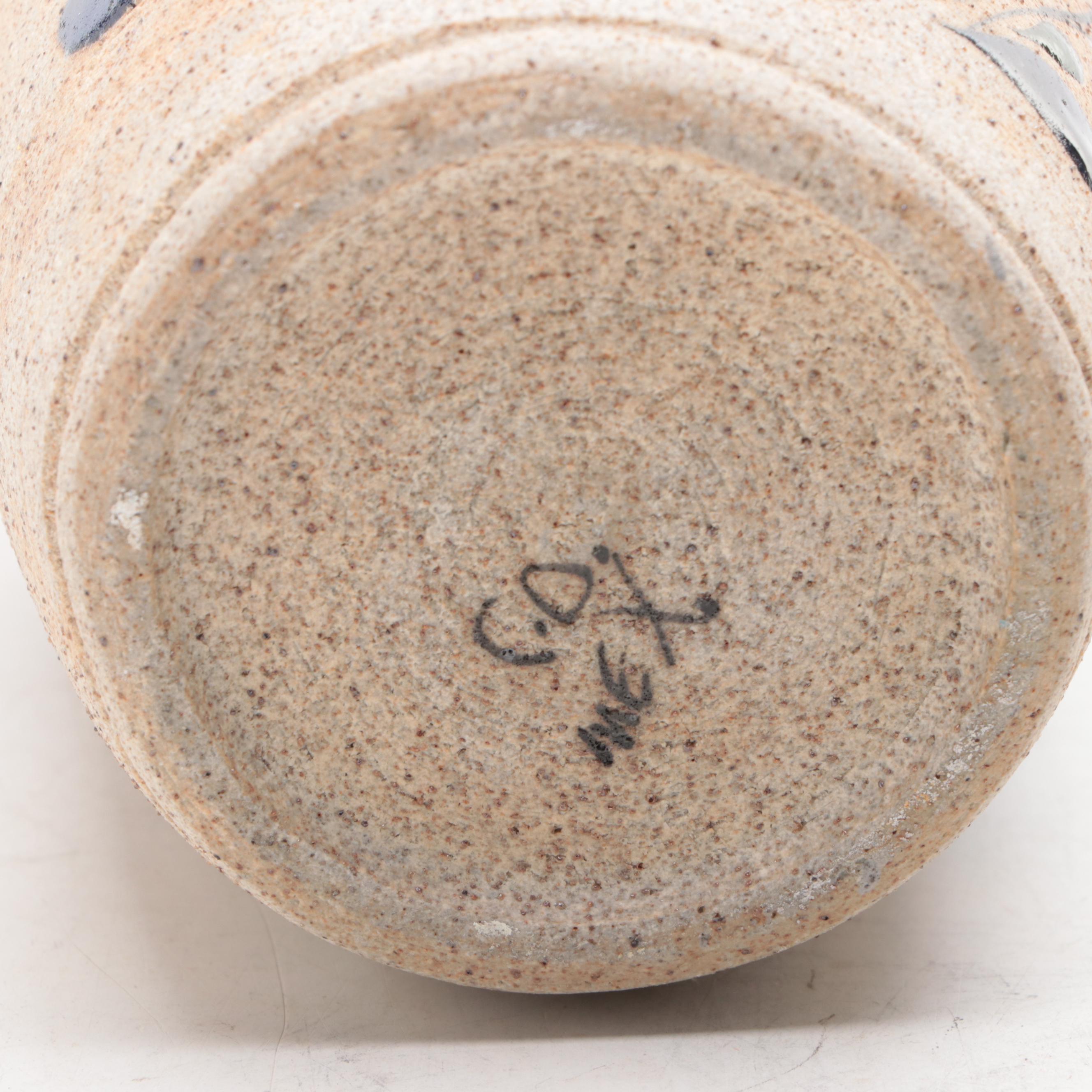 Mexican Art Pottery Earthenware Bowls and Vase