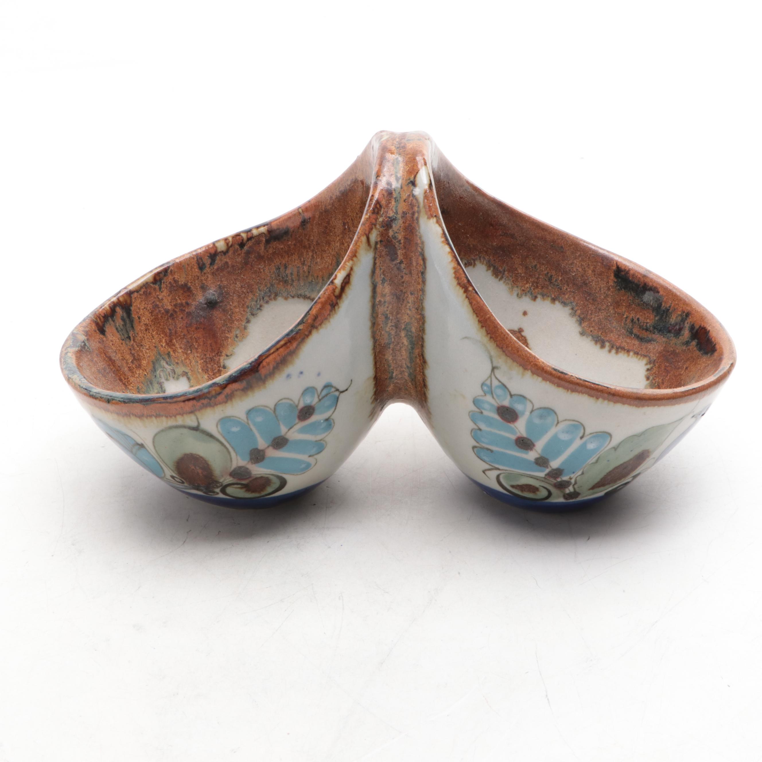 Mexican Art Pottery Earthenware Bowls and Vase