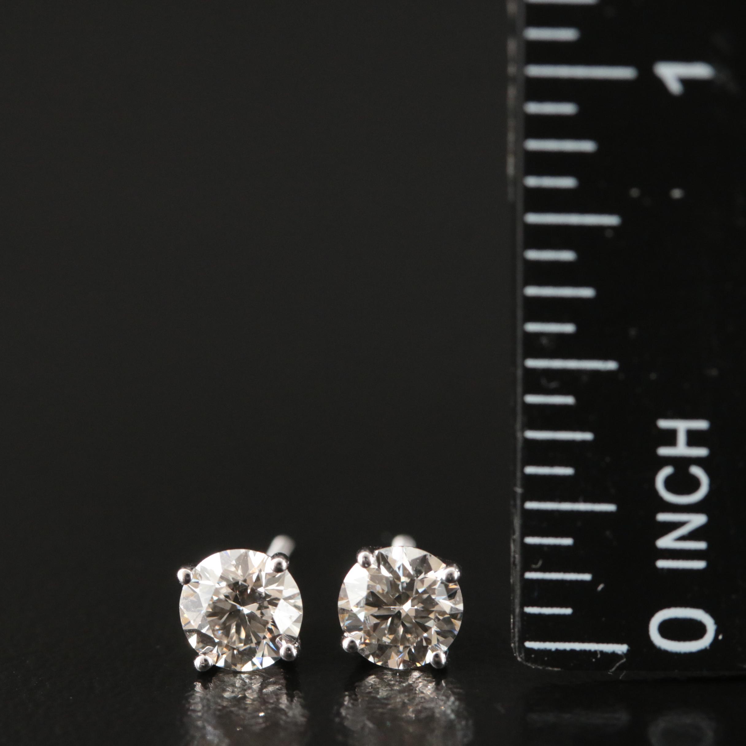 14K 1.20 CTW Lab Grown Diamond Stud Earrings