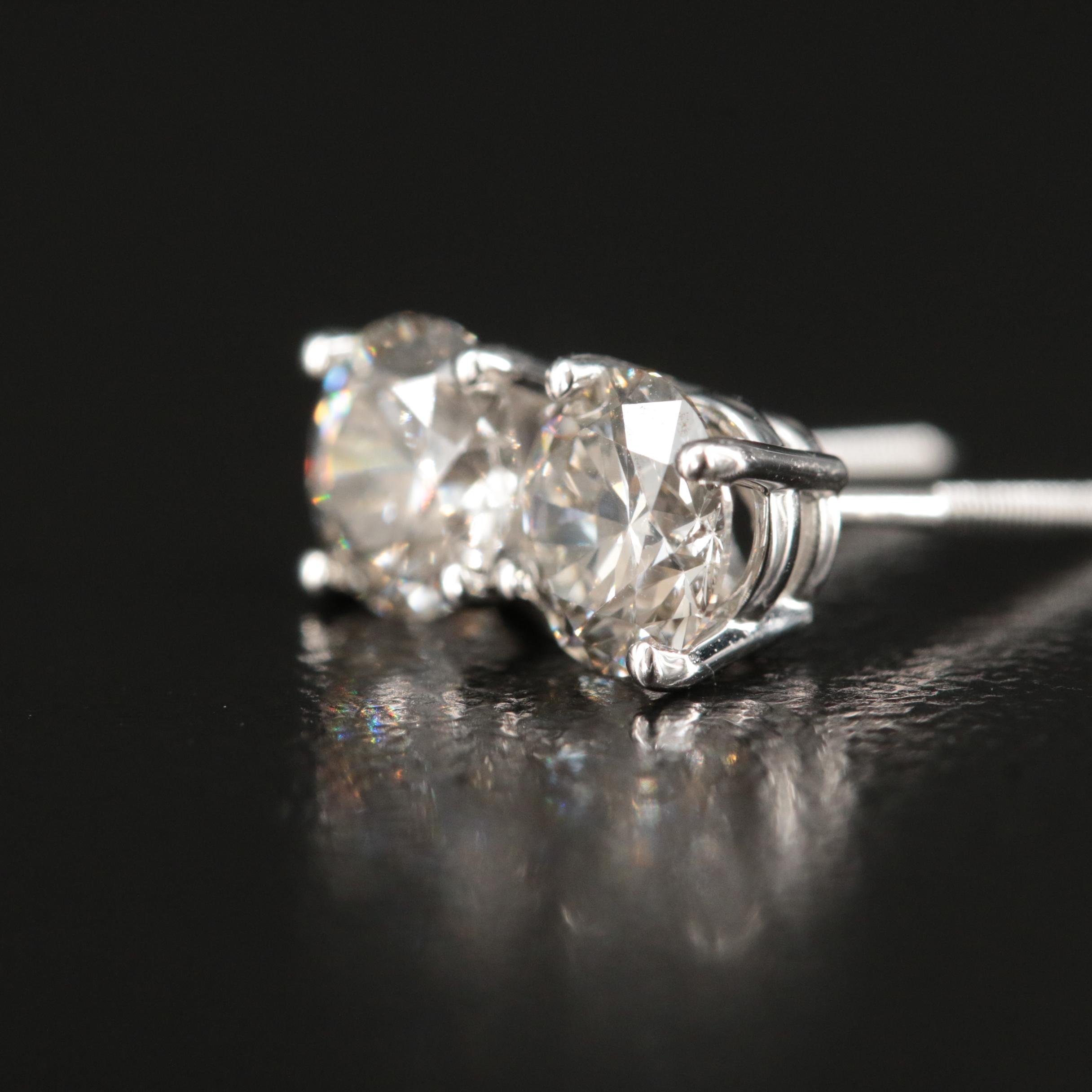 14K 1.20 CTW Lab Grown Diamond Stud Earrings