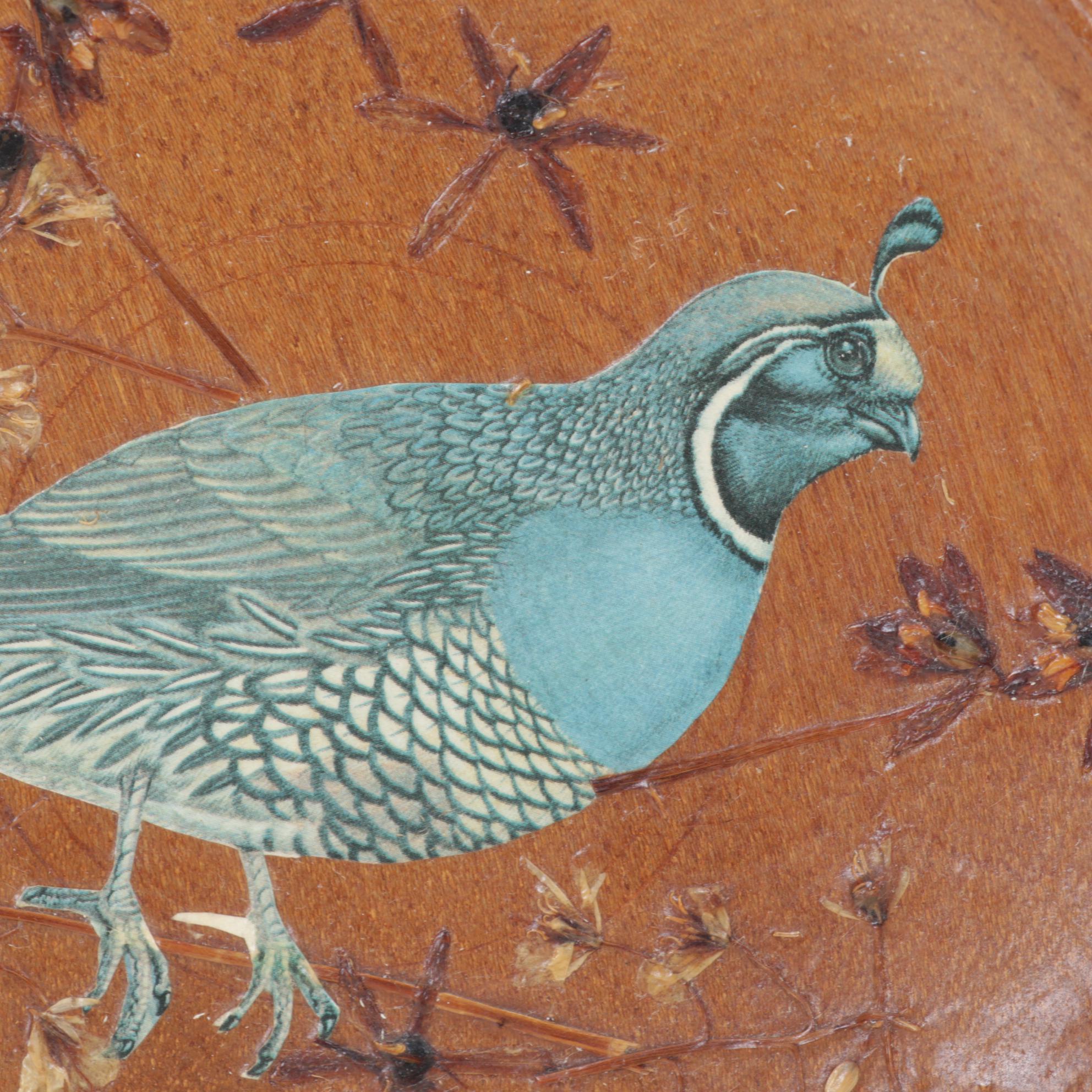 Red Cardinal Watercolor with Bird Themed Table Top Décor Collection