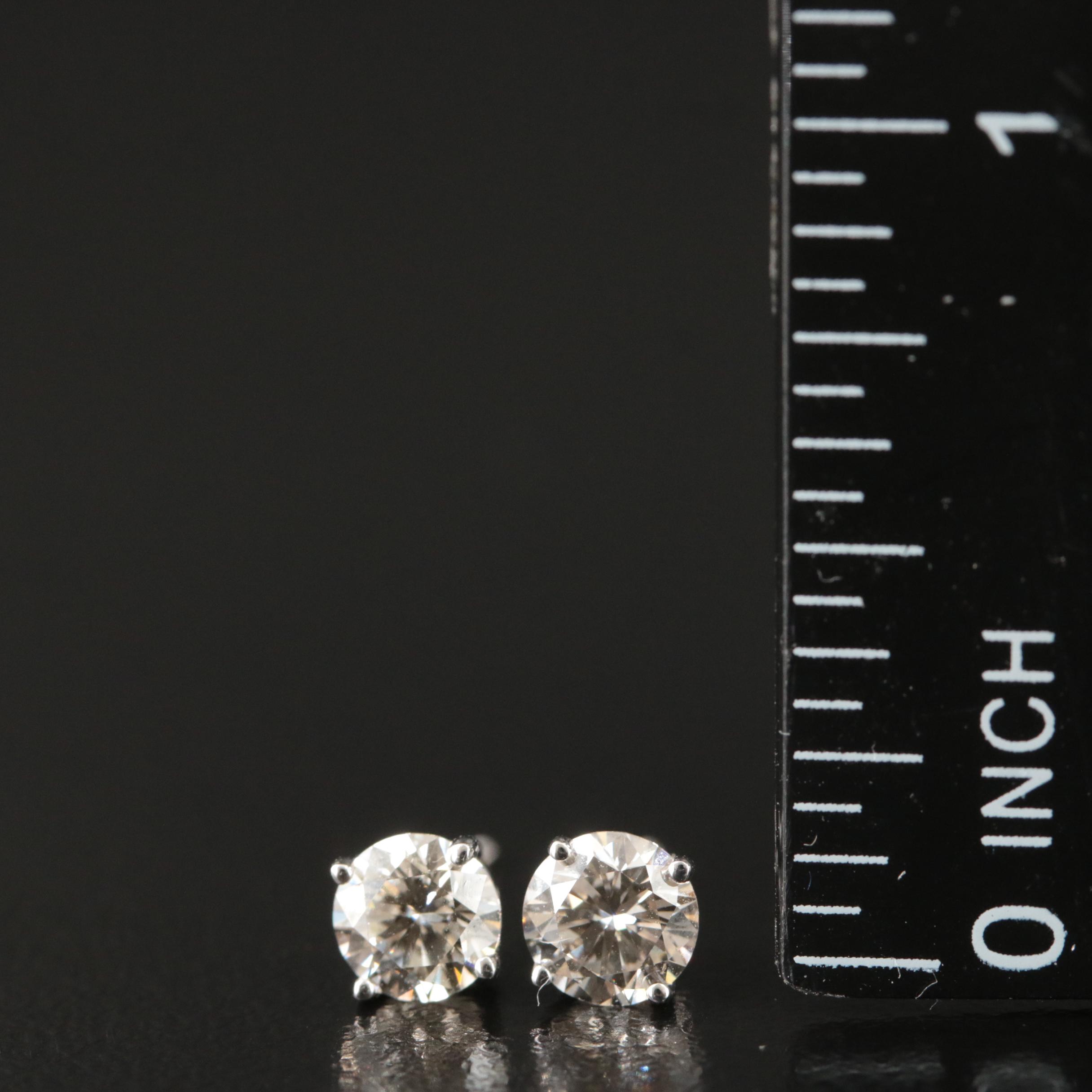 14K 1.02 CTW Lab Grown Diamond Stud Earrings