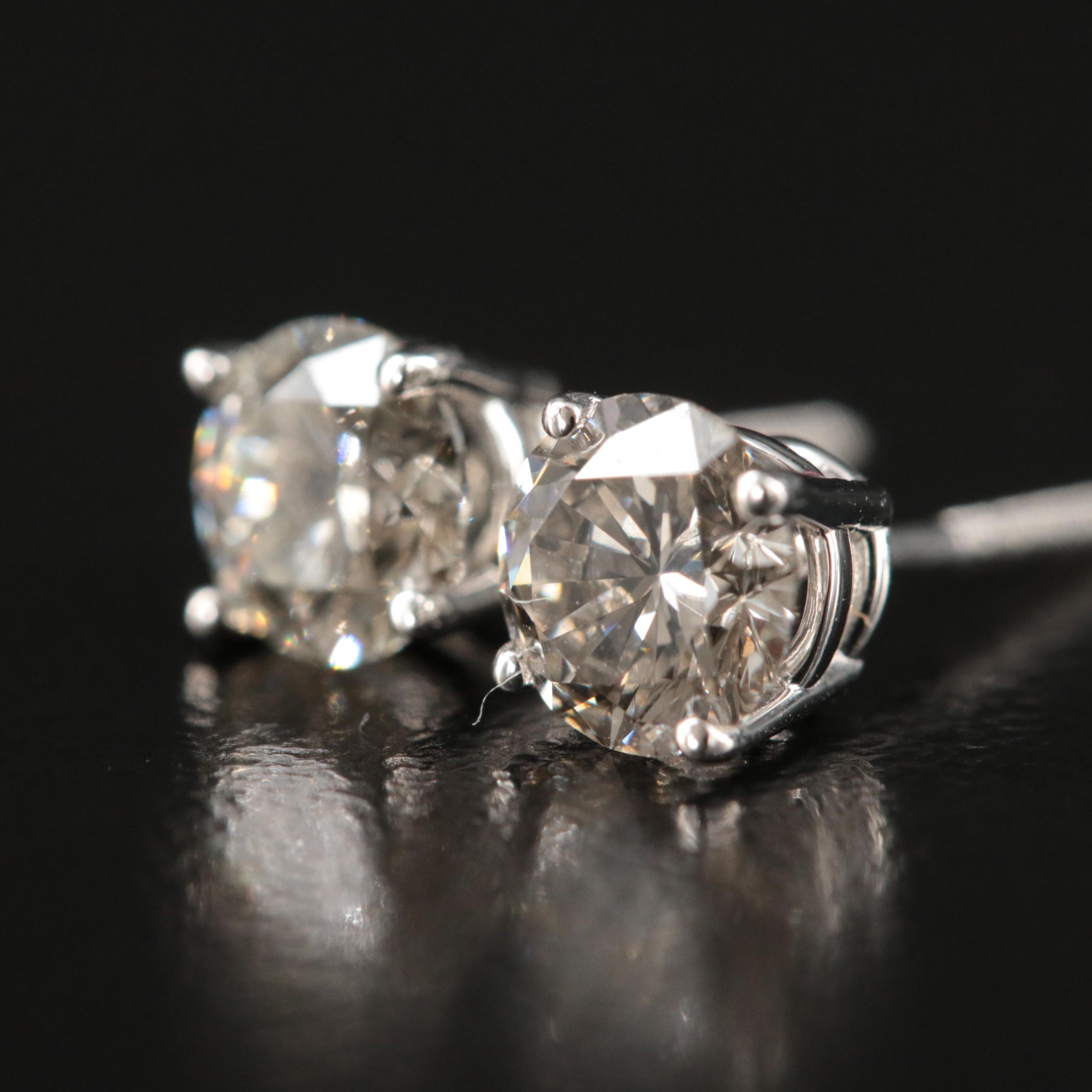 14K 1.02 CTW Lab Grown Diamond Stud Earrings