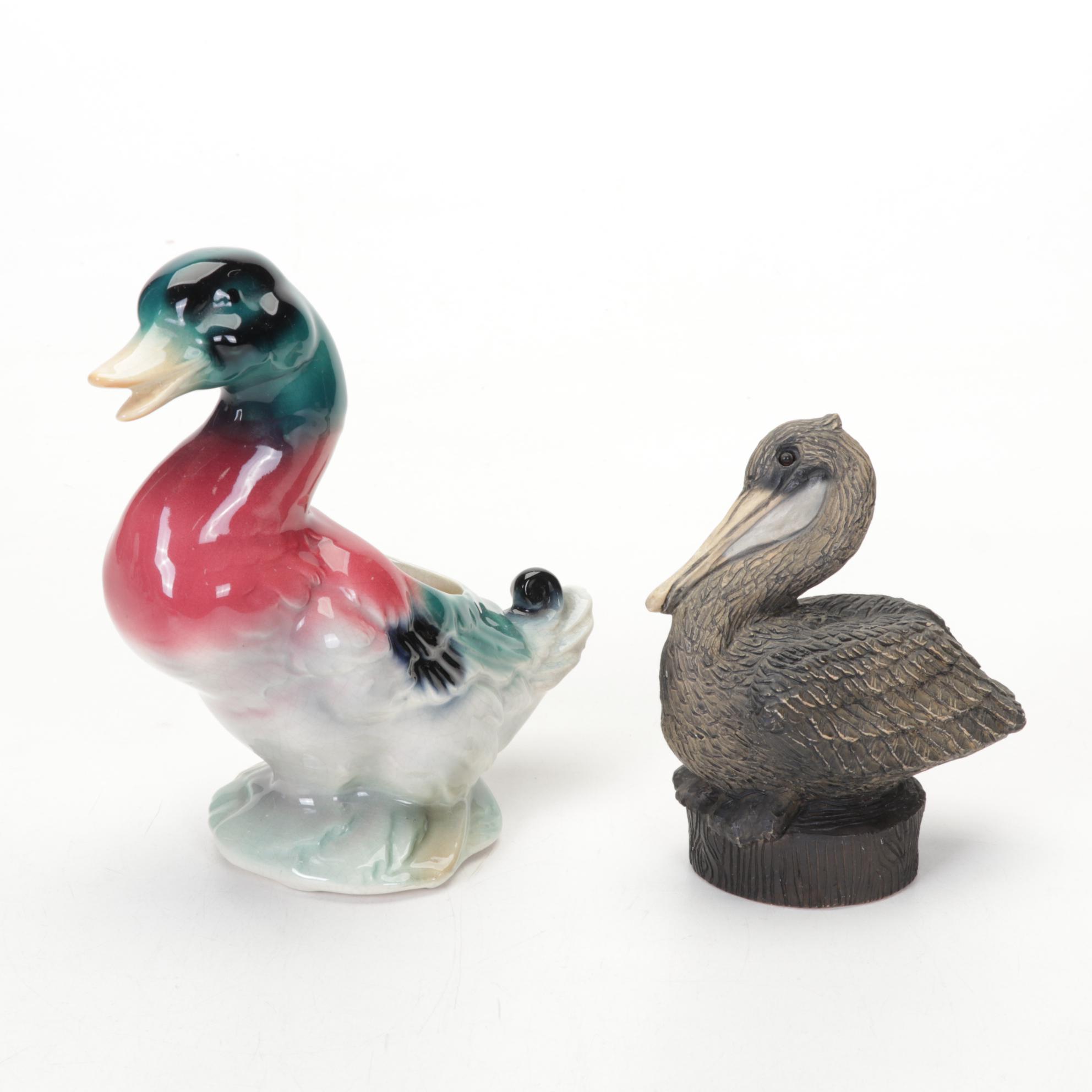 Red Cardinal Watercolor with Bird Themed Table Top Décor Collection