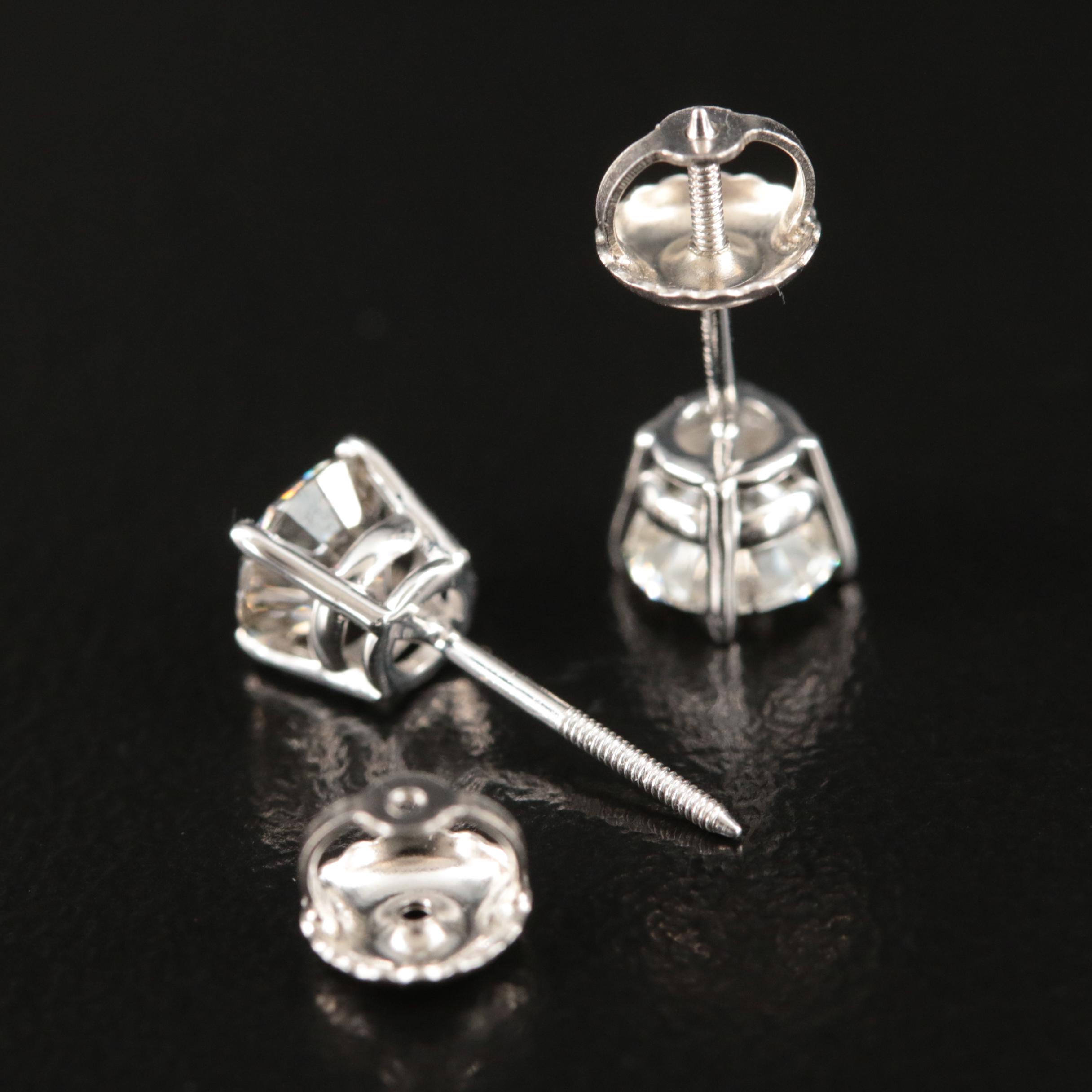 14K 1.02 CTW Lab Grown Diamond Stud Earrings