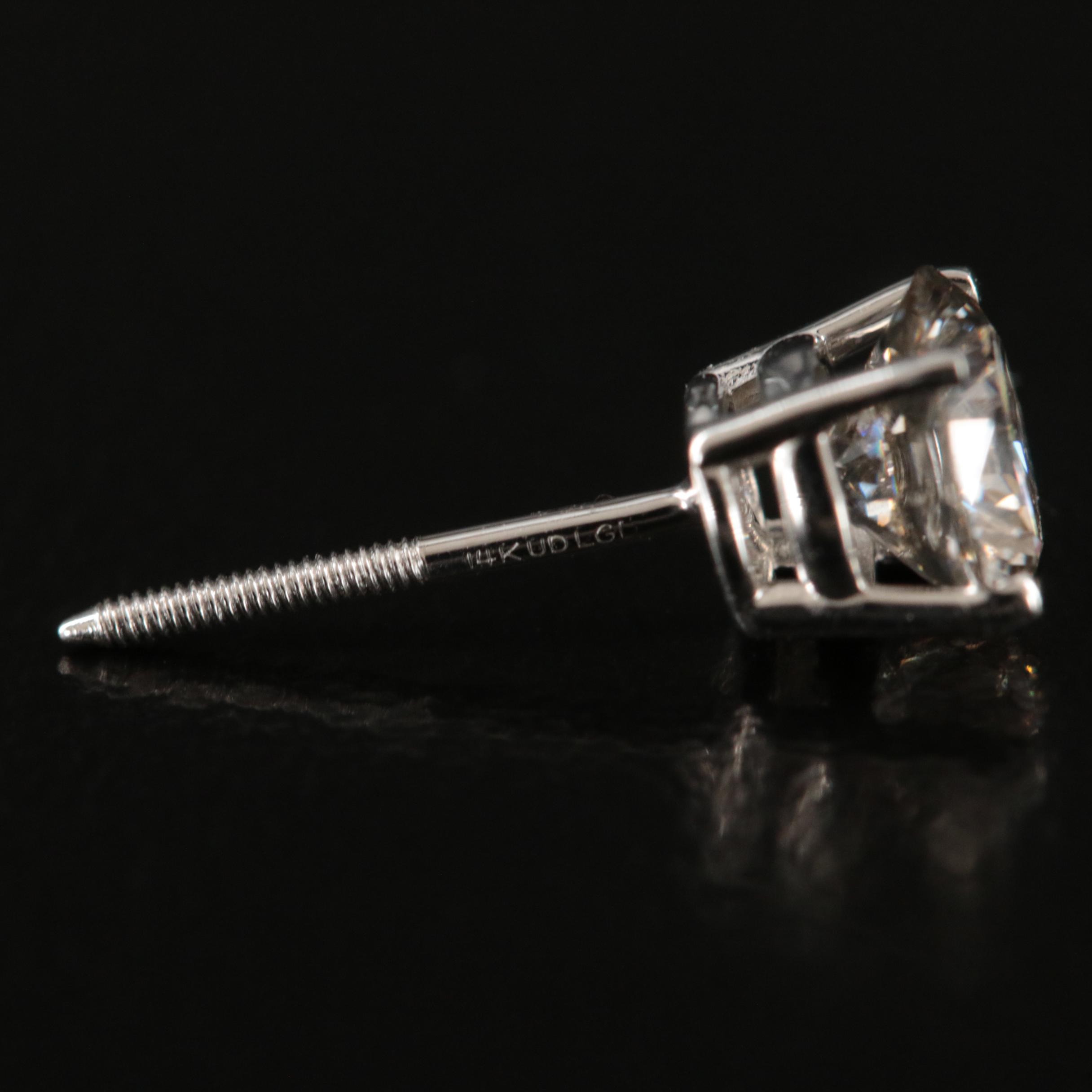 14K 1.02 CTW Lab Grown Diamond Stud Earrings