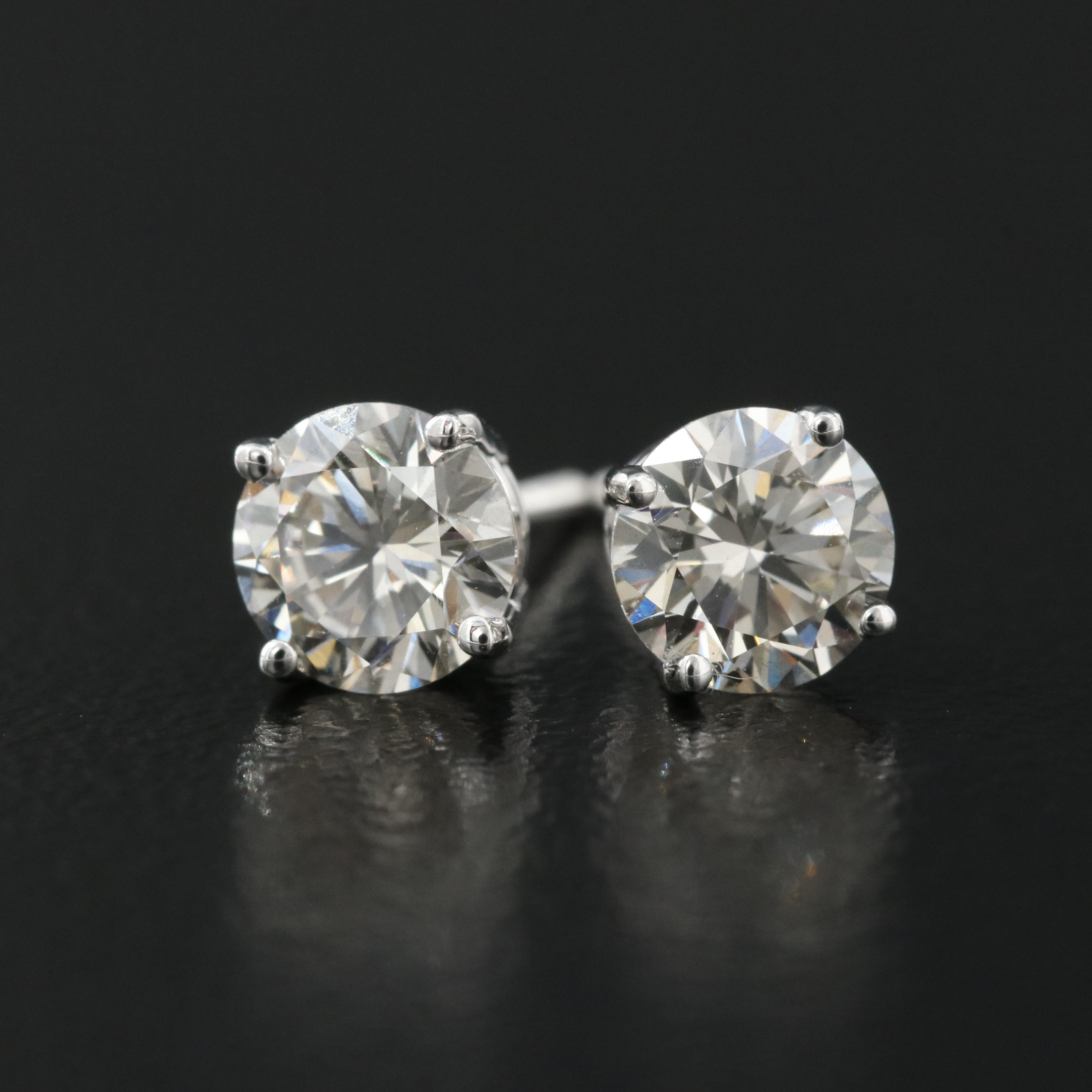 14K 0.95 CTW Lab Grown Diamond Stud Earrings