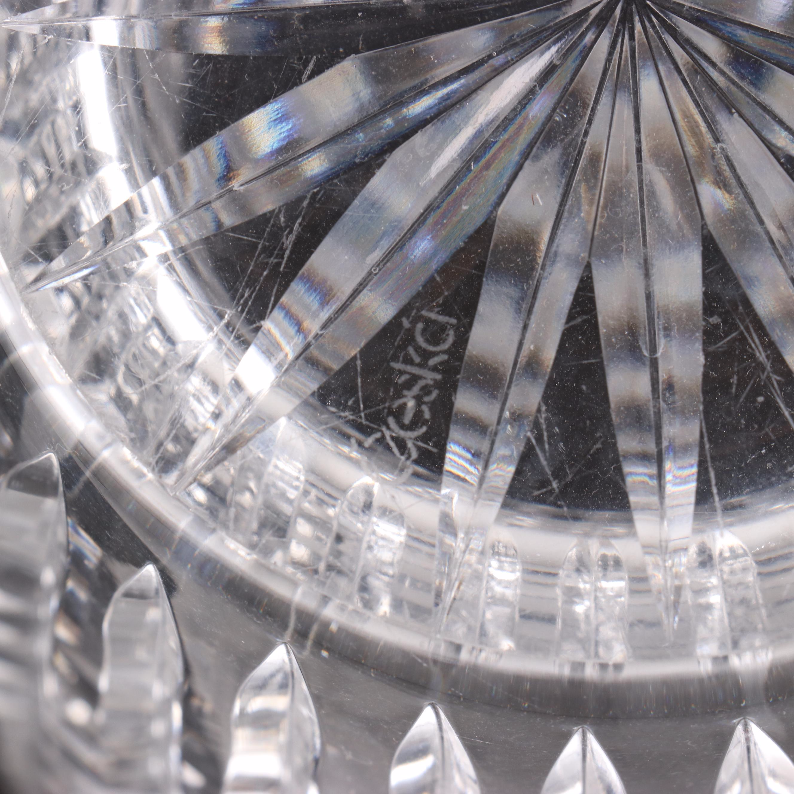 Crystal Glass Tableware Including Vase, Pedestal Bowl, Oblong Dish, Candy Dish