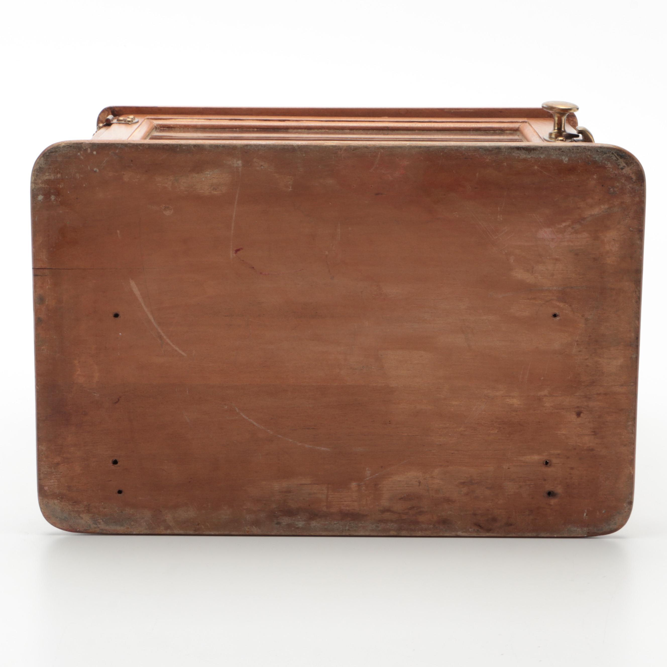 Wooden and Glass Desk Top Display Cabinet with Adjustable Shelf