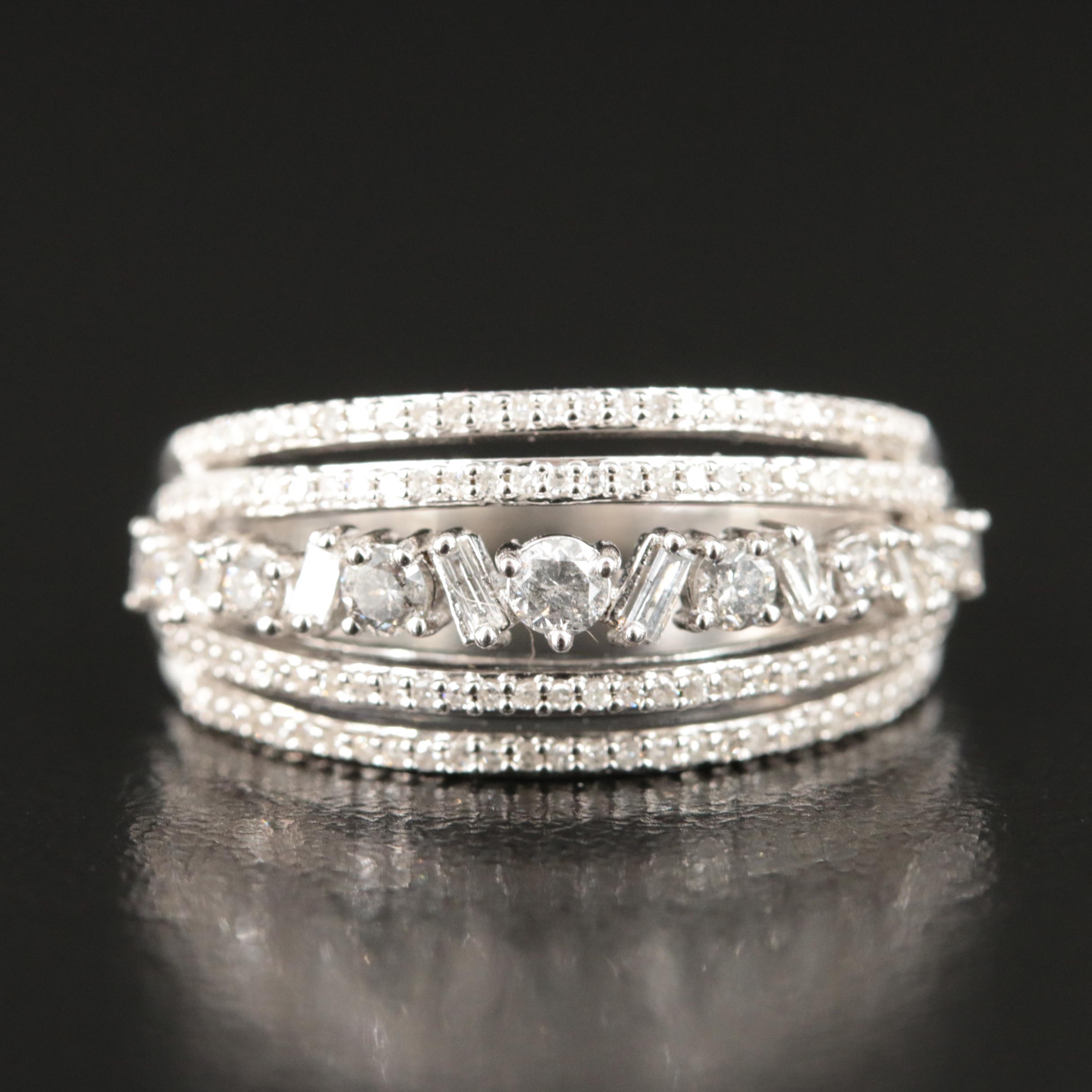 Sterling Diamond Ring
