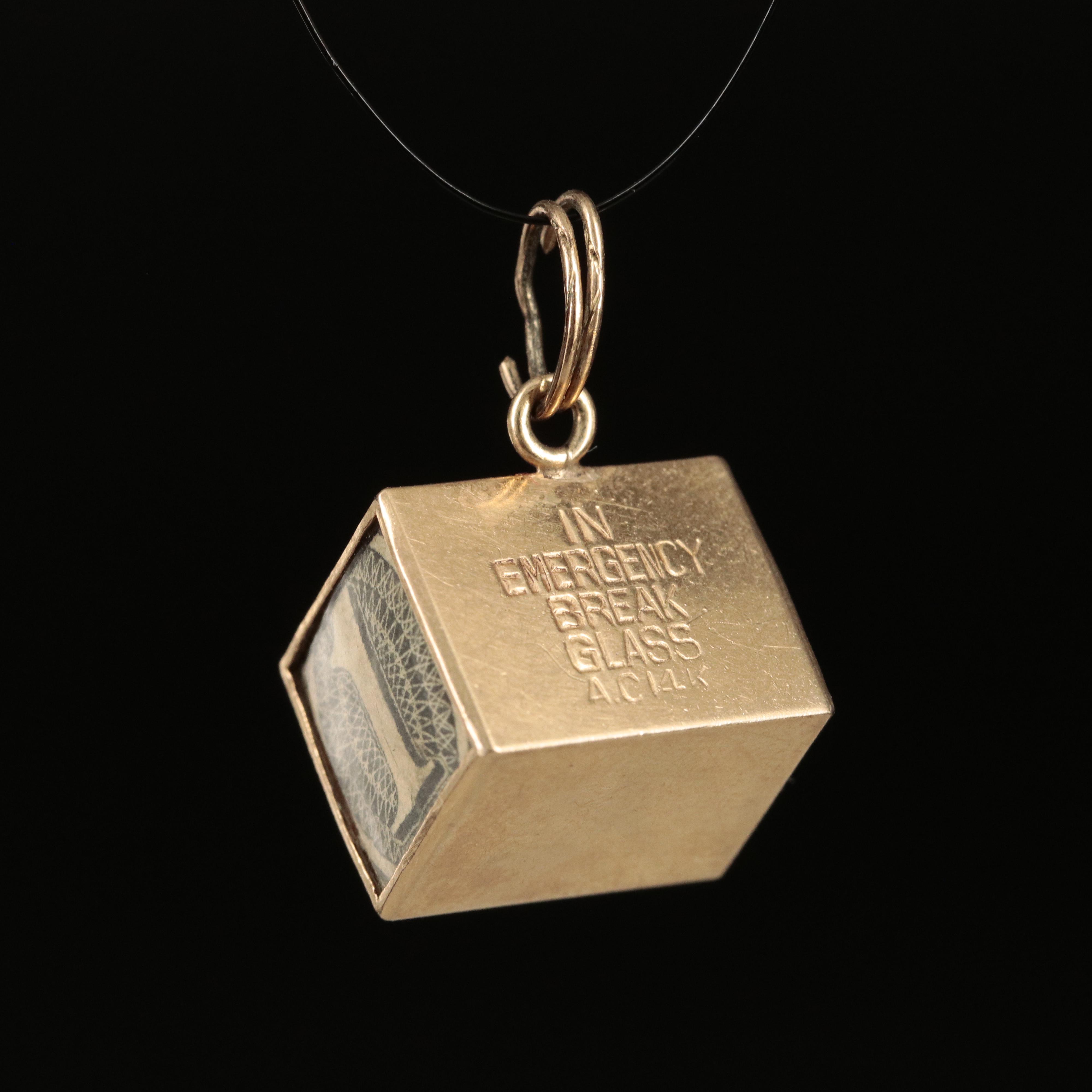 Vintage 14K Mad Money Charm