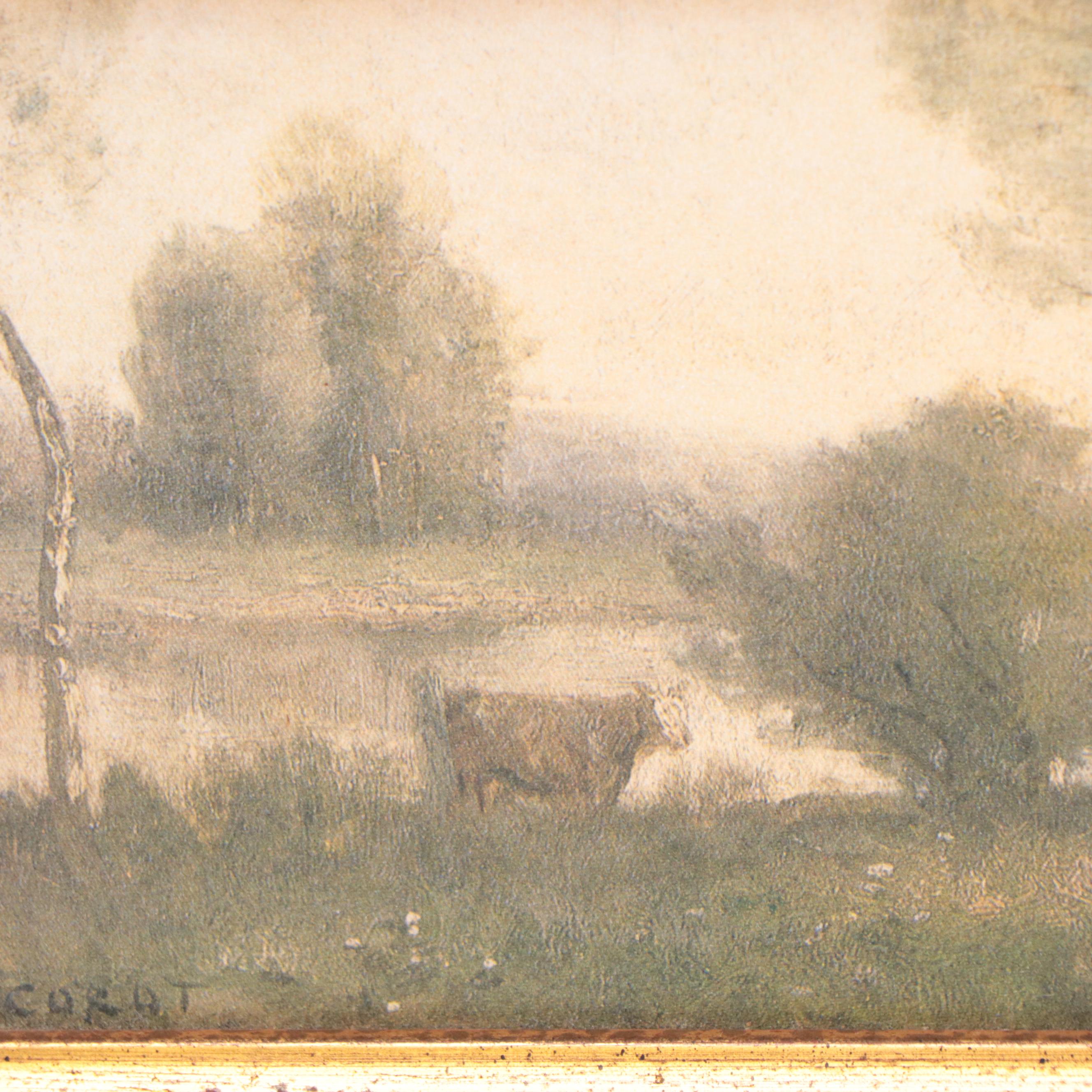 Digital Prints After Jean-Baptiste-Camille Corot of Pastoral Landscapes