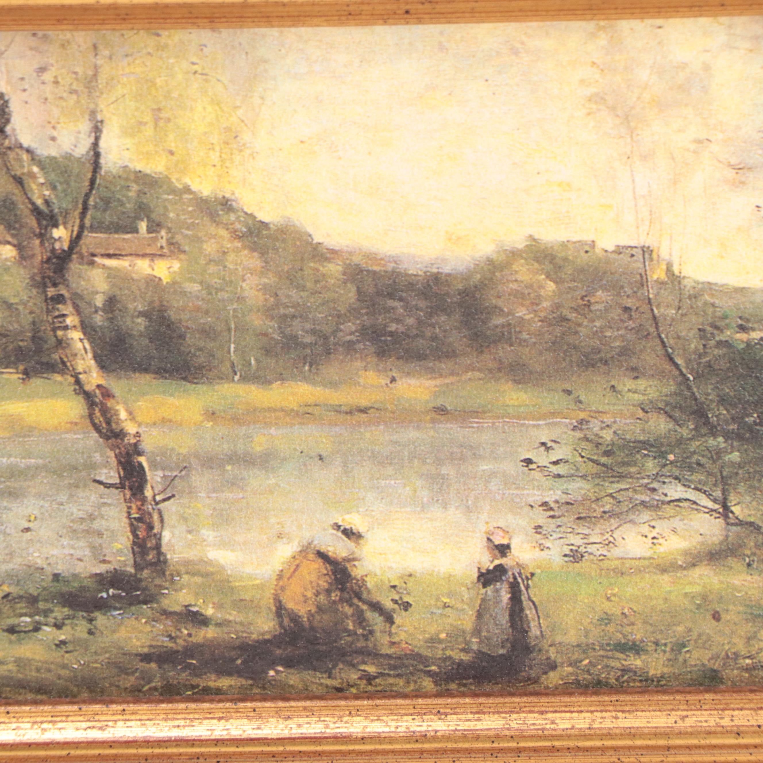 Digital Prints After Jean-Baptiste-Camille Corot of Pastoral Landscapes