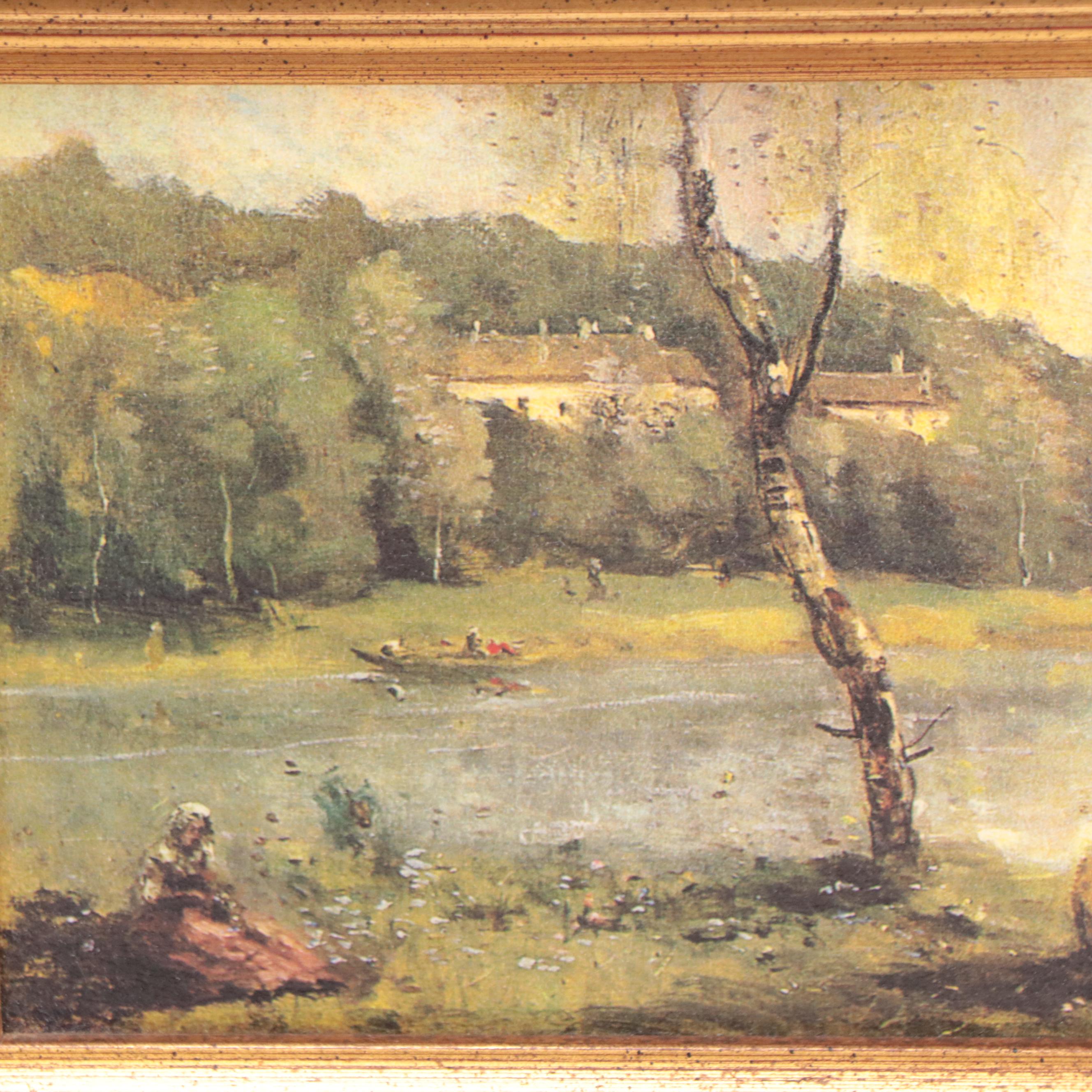 Digital Prints After Jean-Baptiste-Camille Corot of Pastoral Landscapes