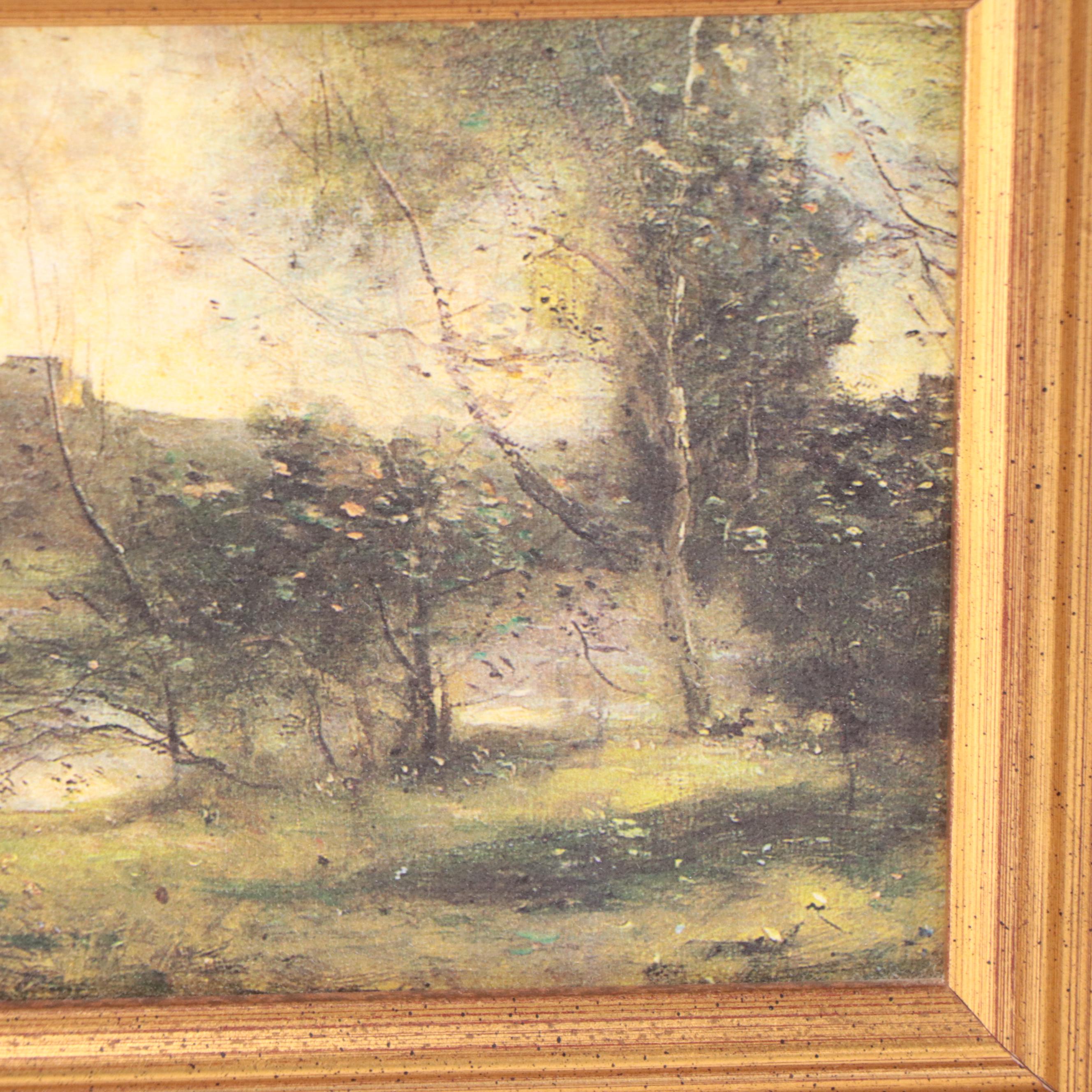 Digital Prints After Jean-Baptiste-Camille Corot of Pastoral Landscapes