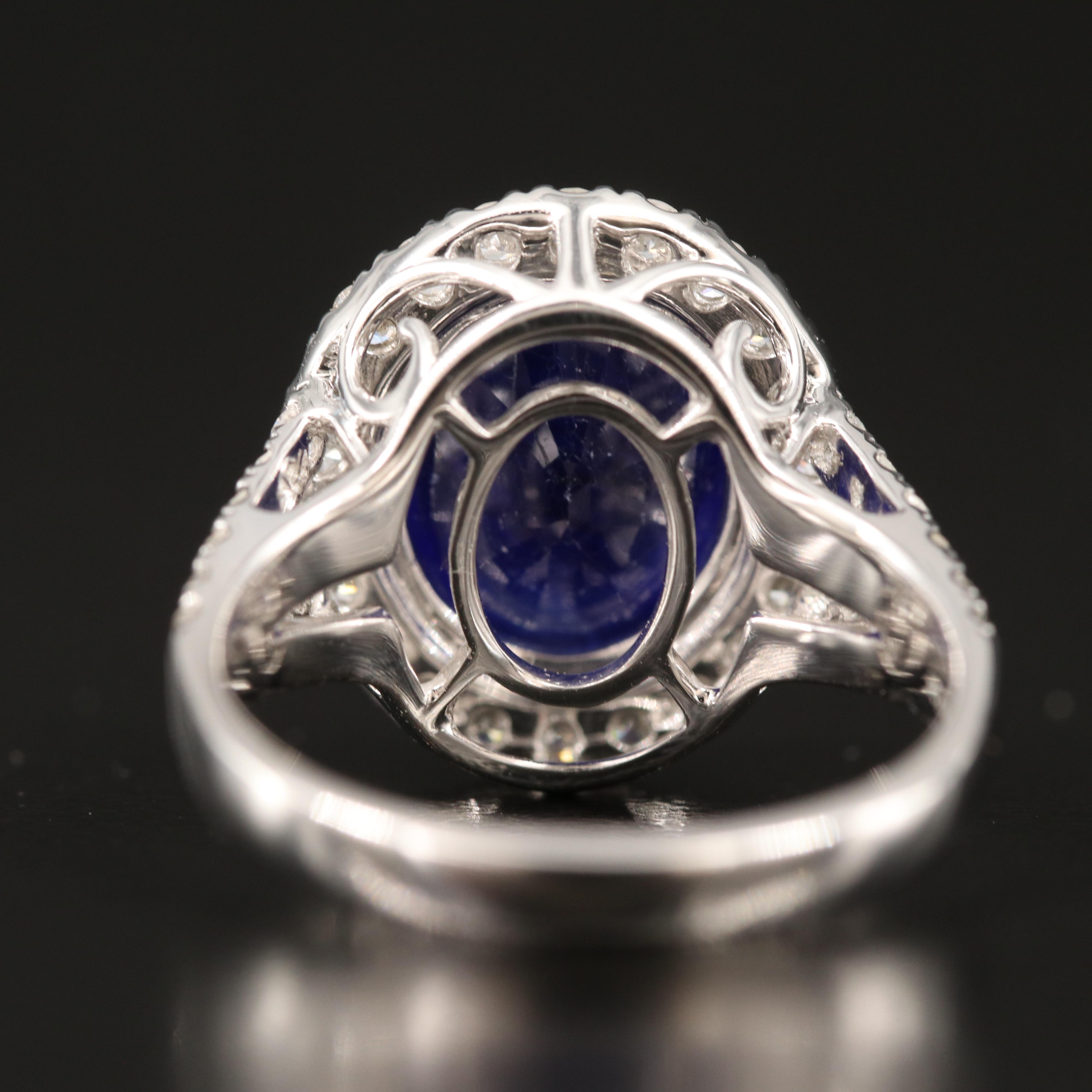 14K 6.24 CT Corundum and 1.17 CTW Diamond Ring