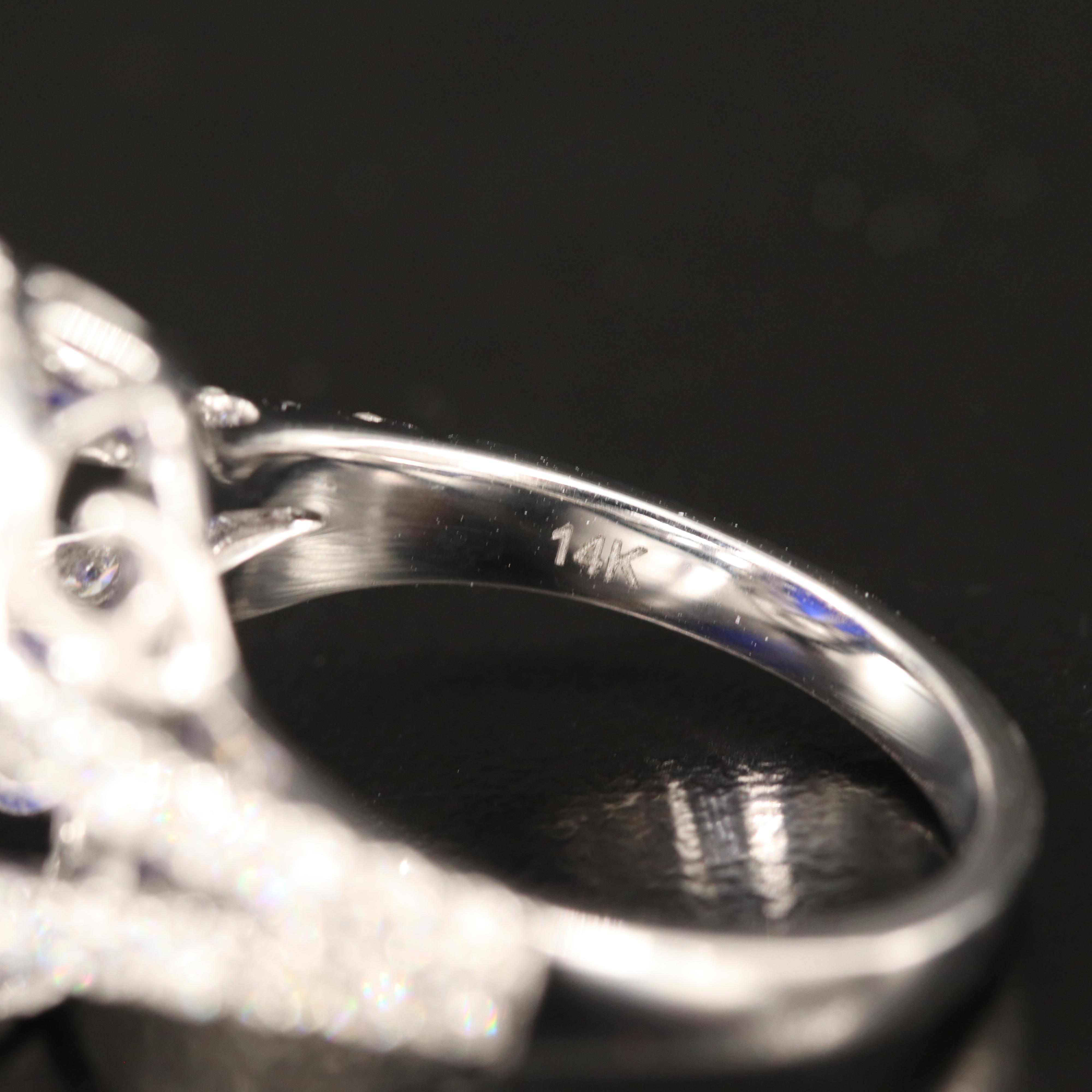 14K 6.24 CT Corundum and 1.17 CTW Diamond Ring