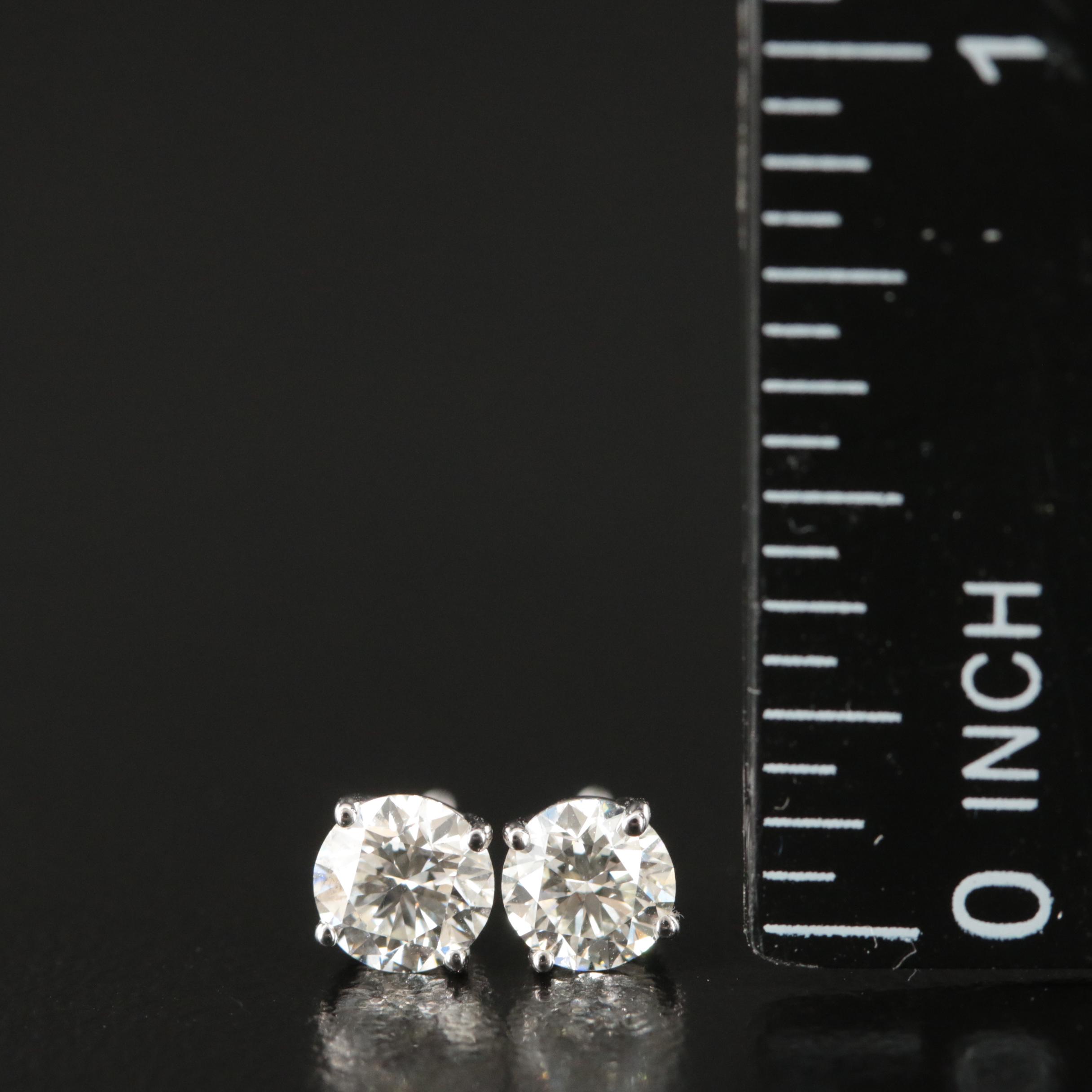 14K 0.95 CTW Lab Grown Diamond Earrings