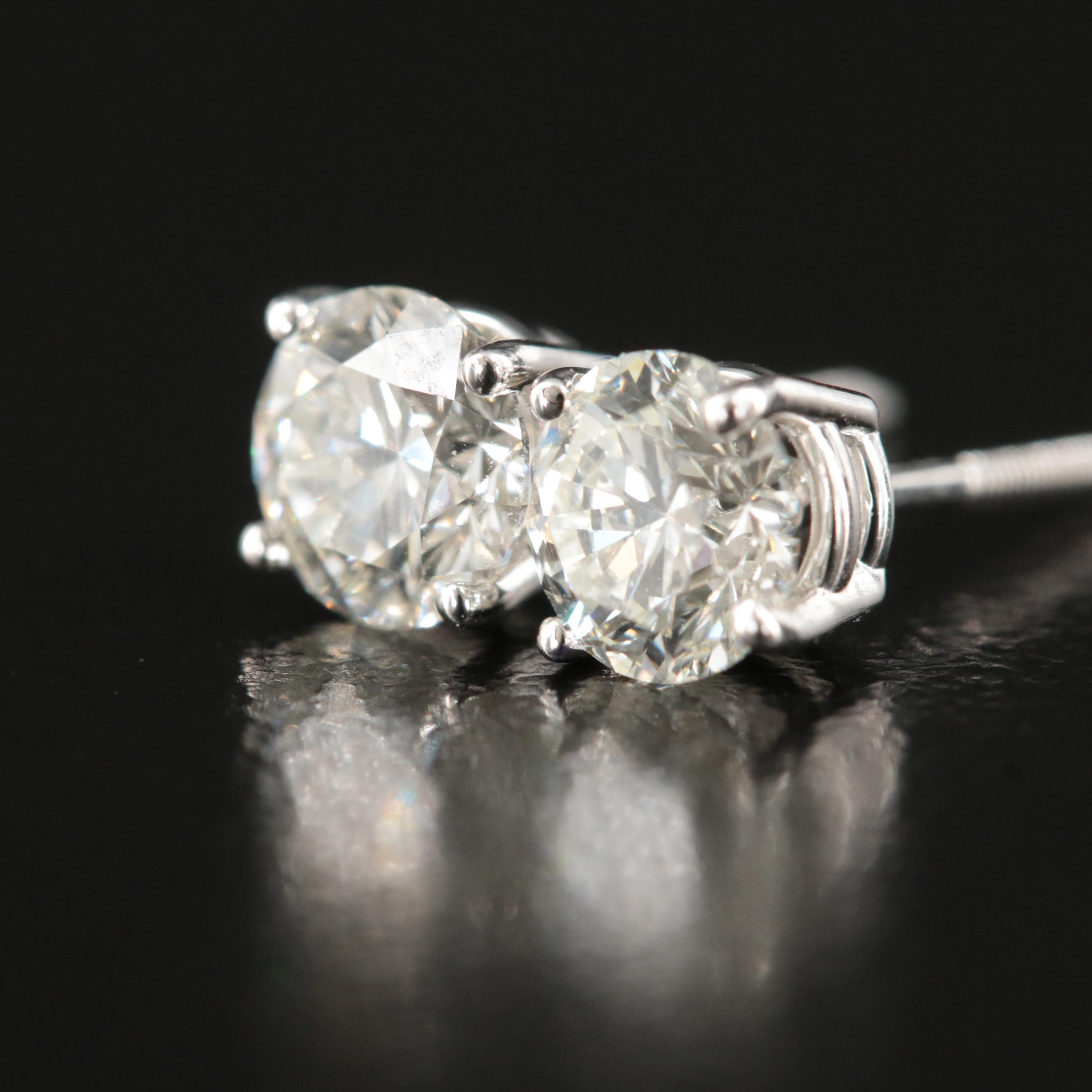 14K 0.95 CTW Lab Grown Diamond Earrings