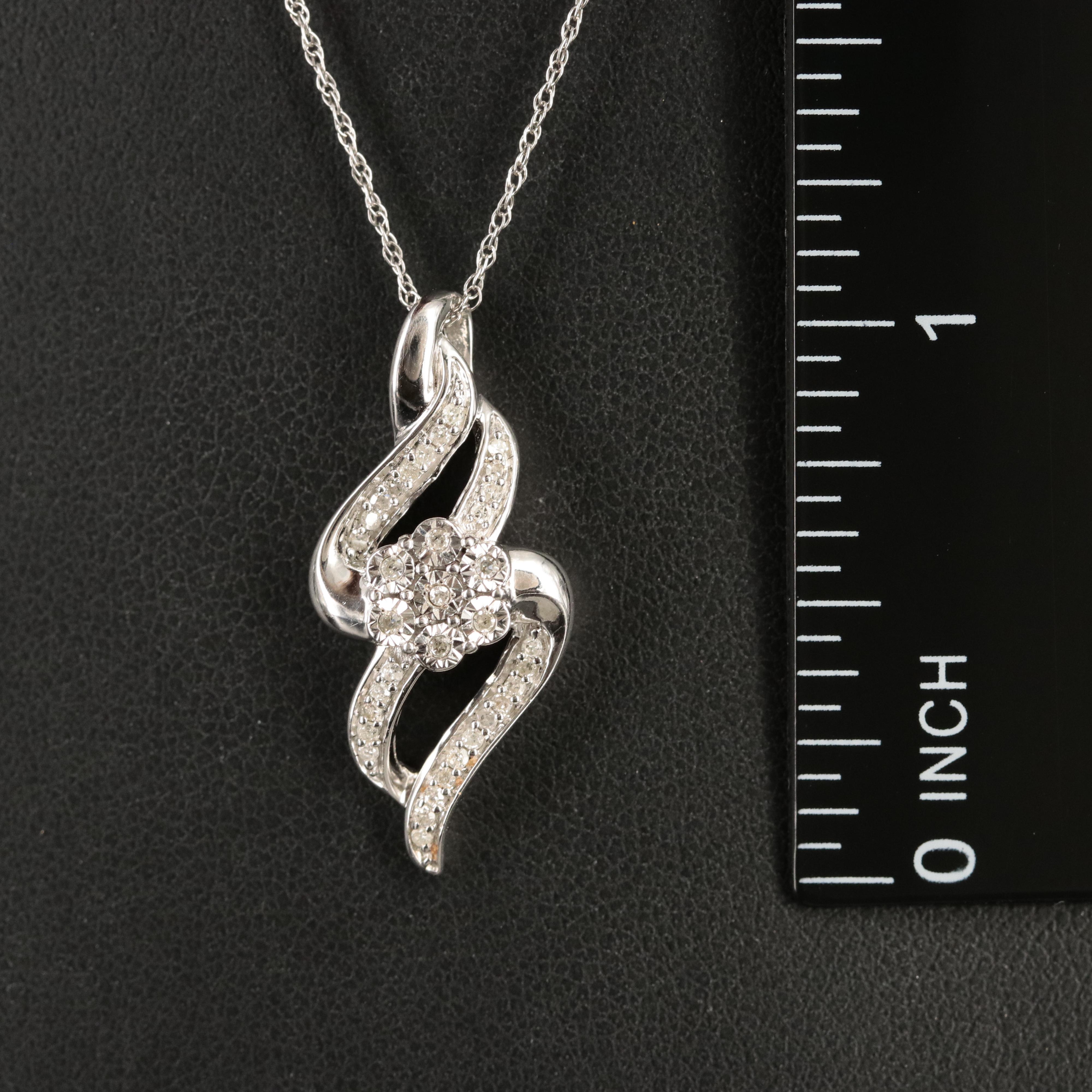 Sterling Diamond Necklace