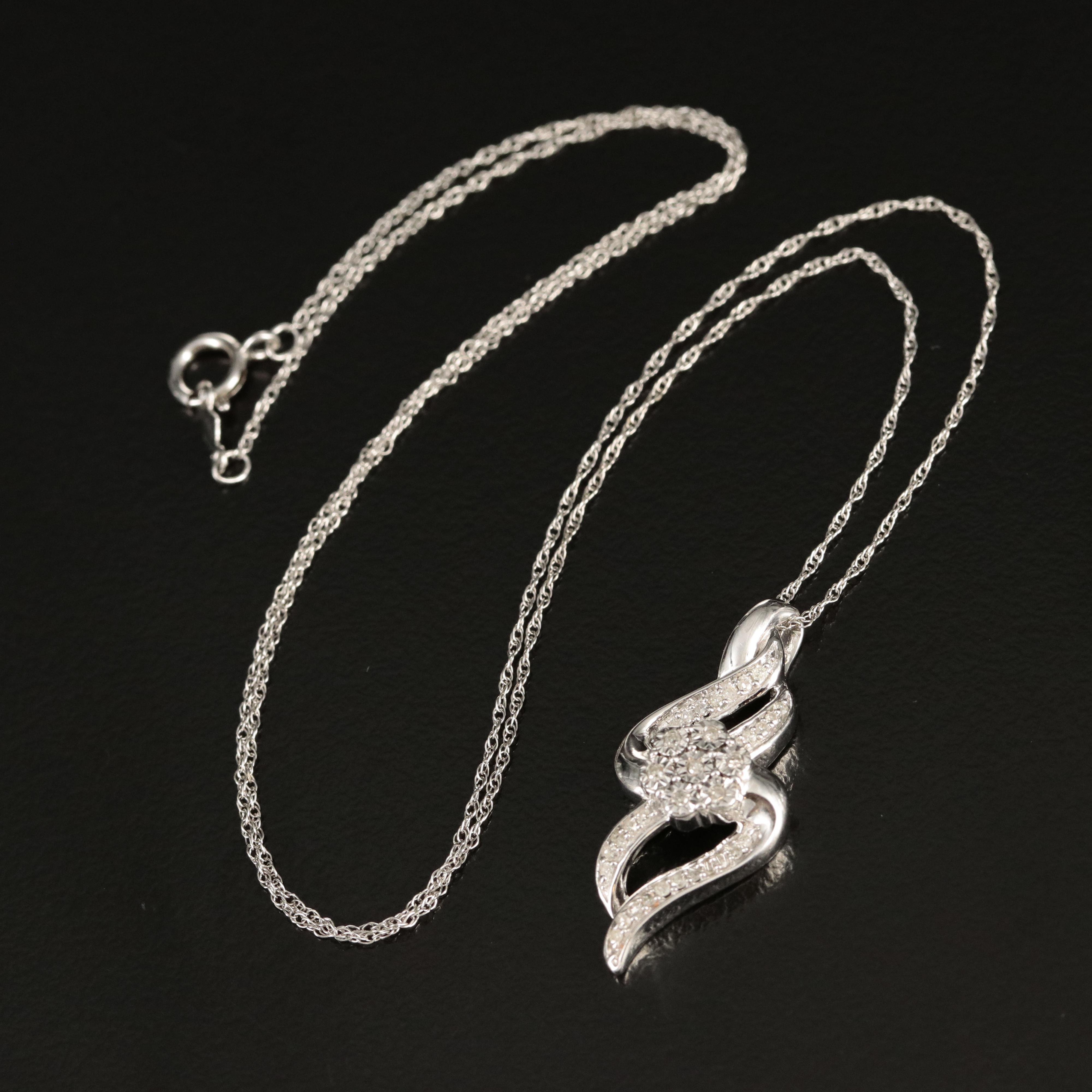 Sterling Diamond Necklace