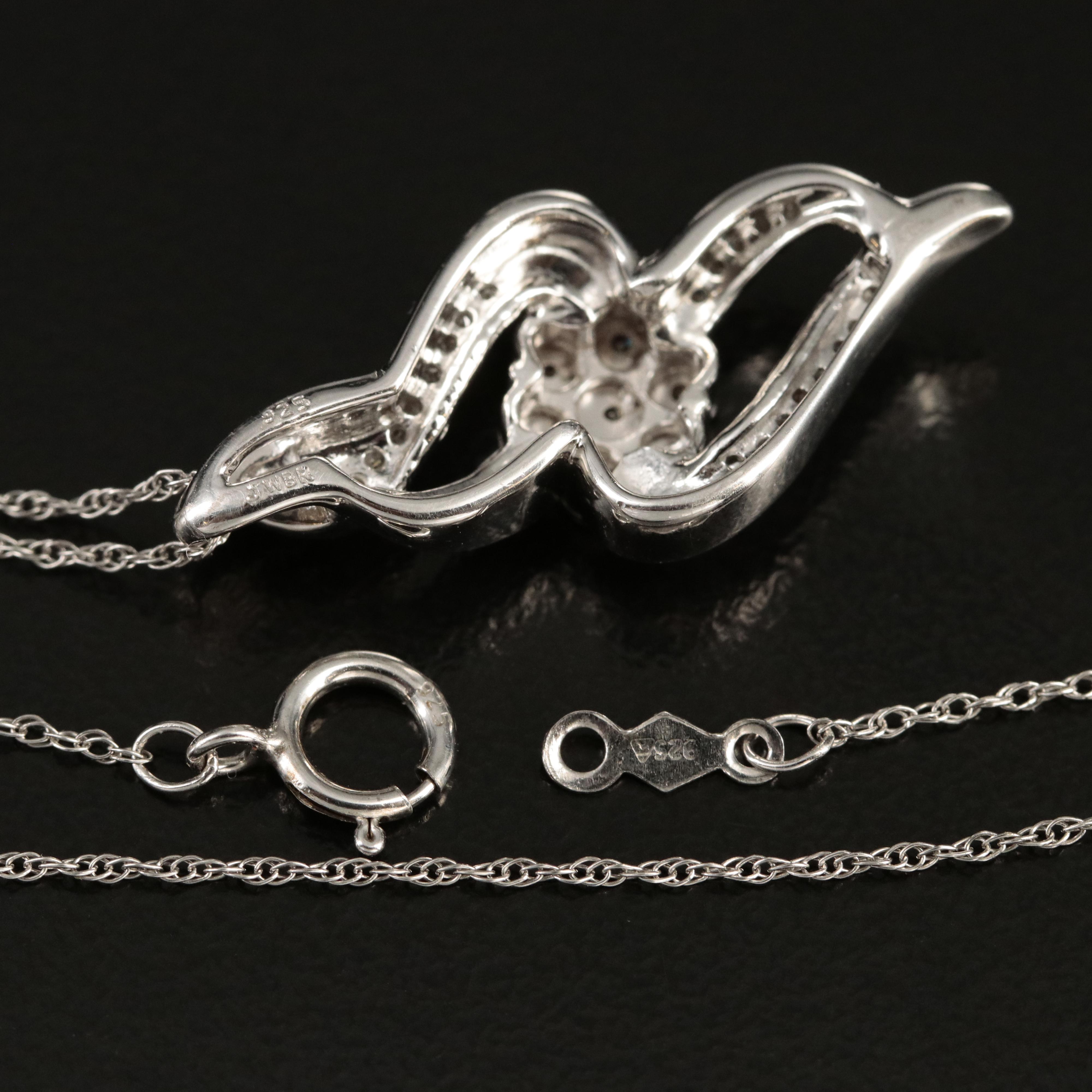 Sterling Diamond Necklace