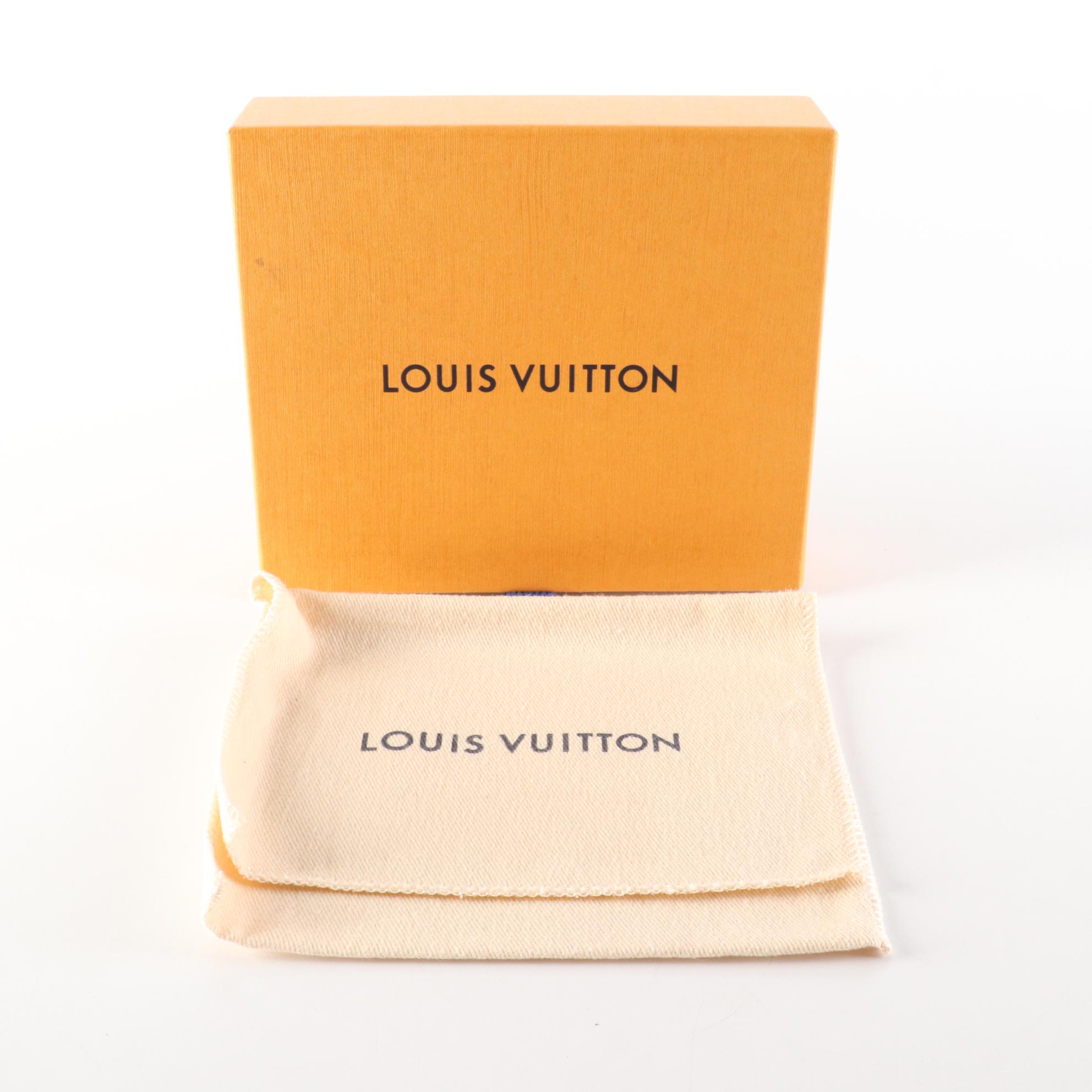 Louis Vuitton Very Bag Charm/Key Holder in Gold Tone Metal and Leather with Box