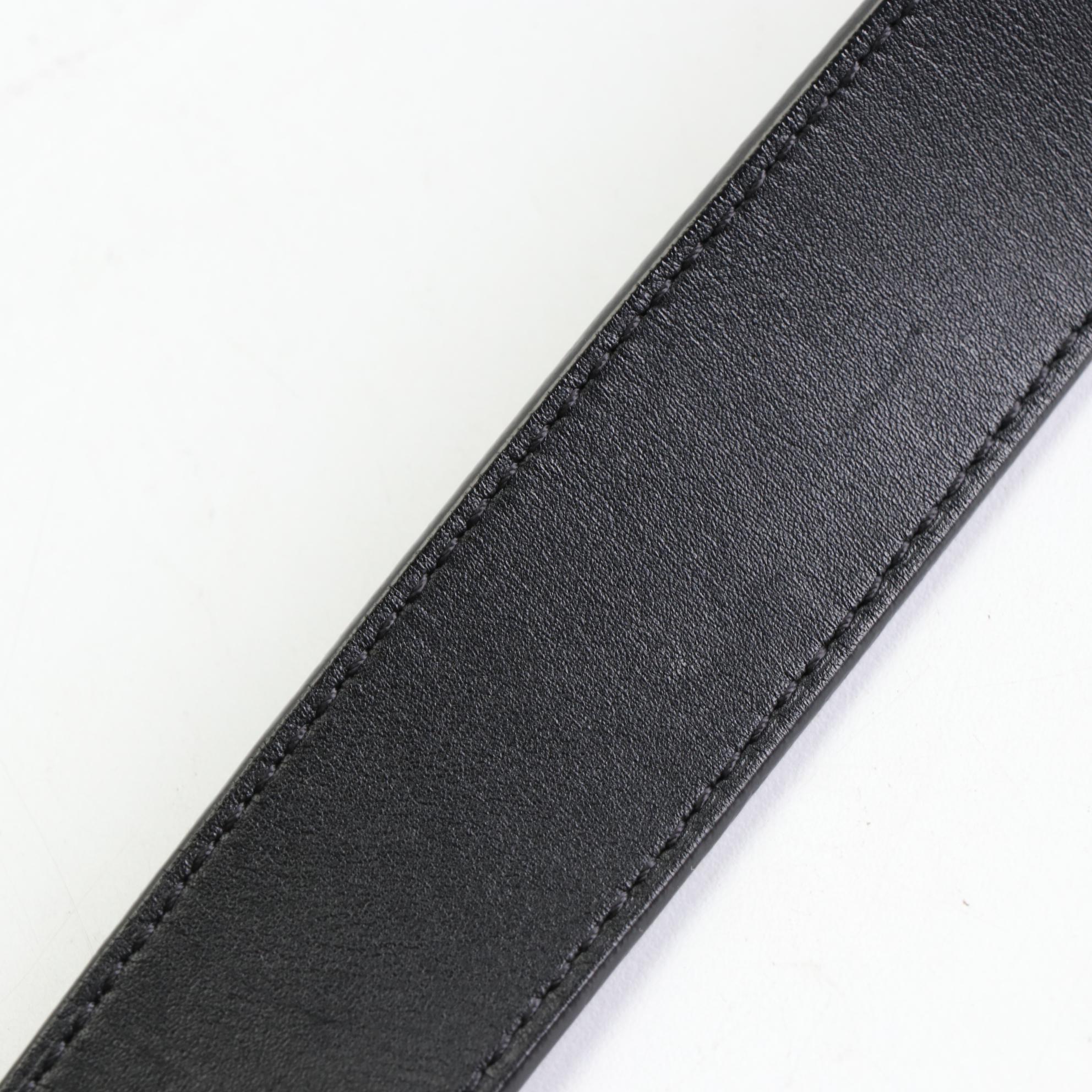 Louis Vuitton 30mm Belt in Smooth Black Leather
