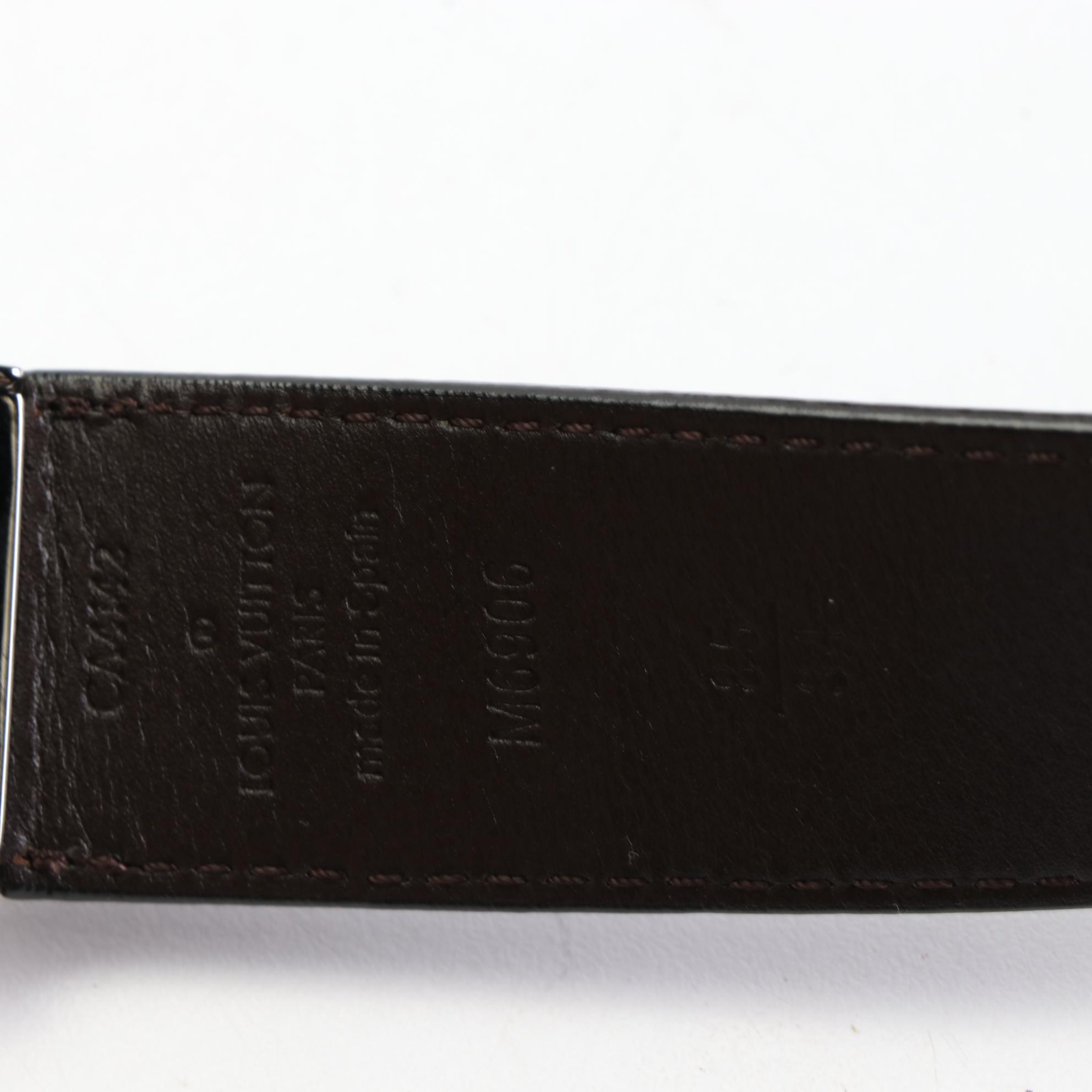Louis Vuitton 30mm Belt in Smooth Black Leather