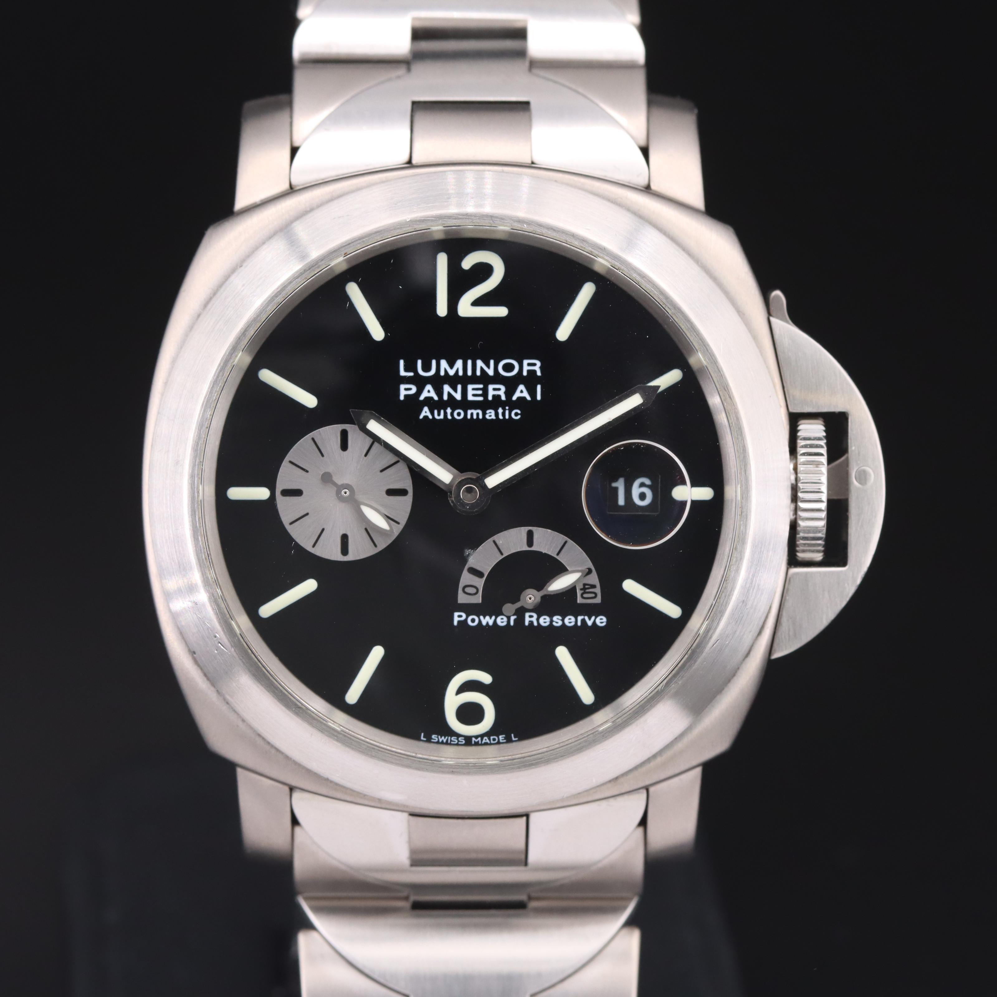 Panerai Luminor Titanium and Steel 44mm Power Reserve Automatic Watch