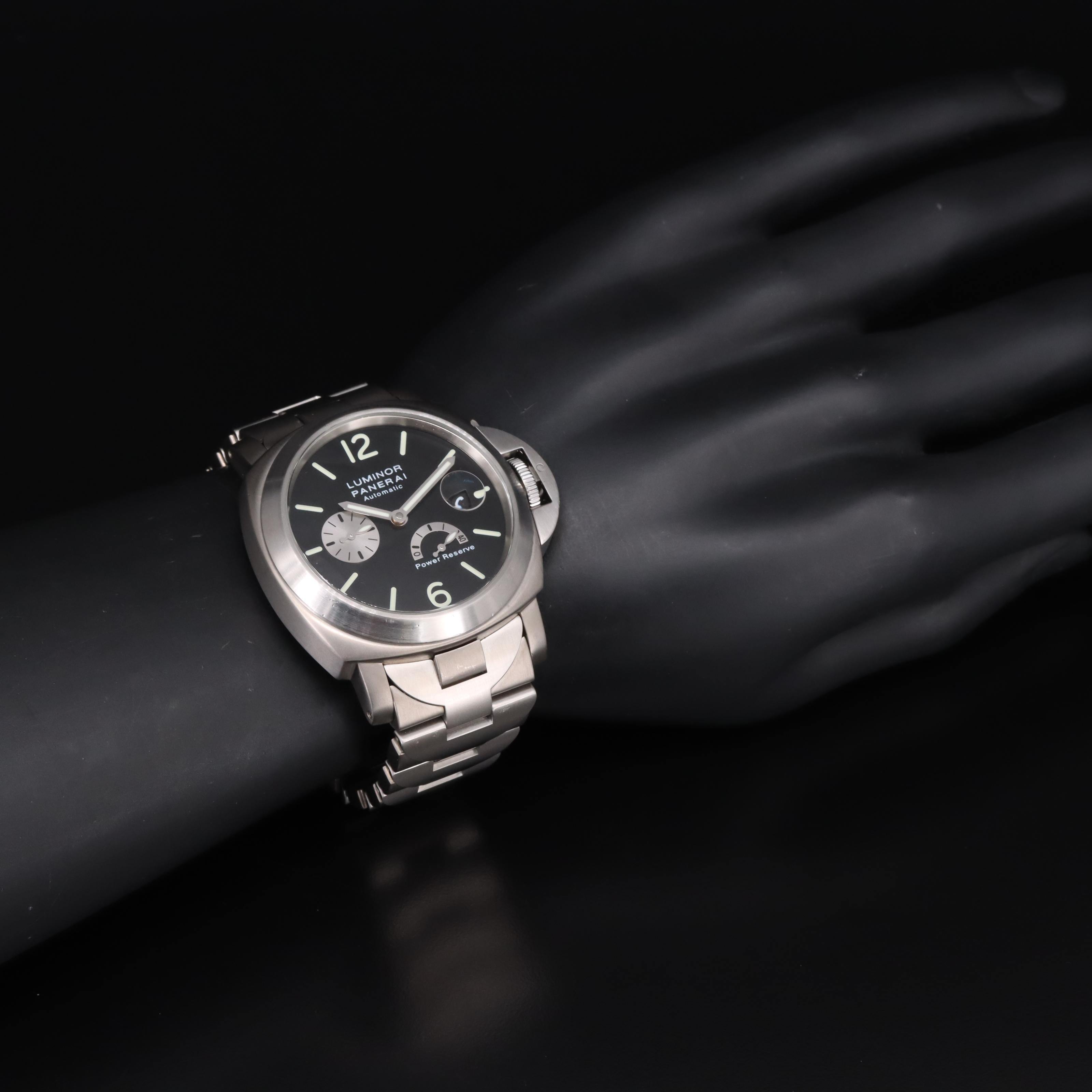 Panerai Luminor Titanium and Steel 44mm Power Reserve Automatic Watch