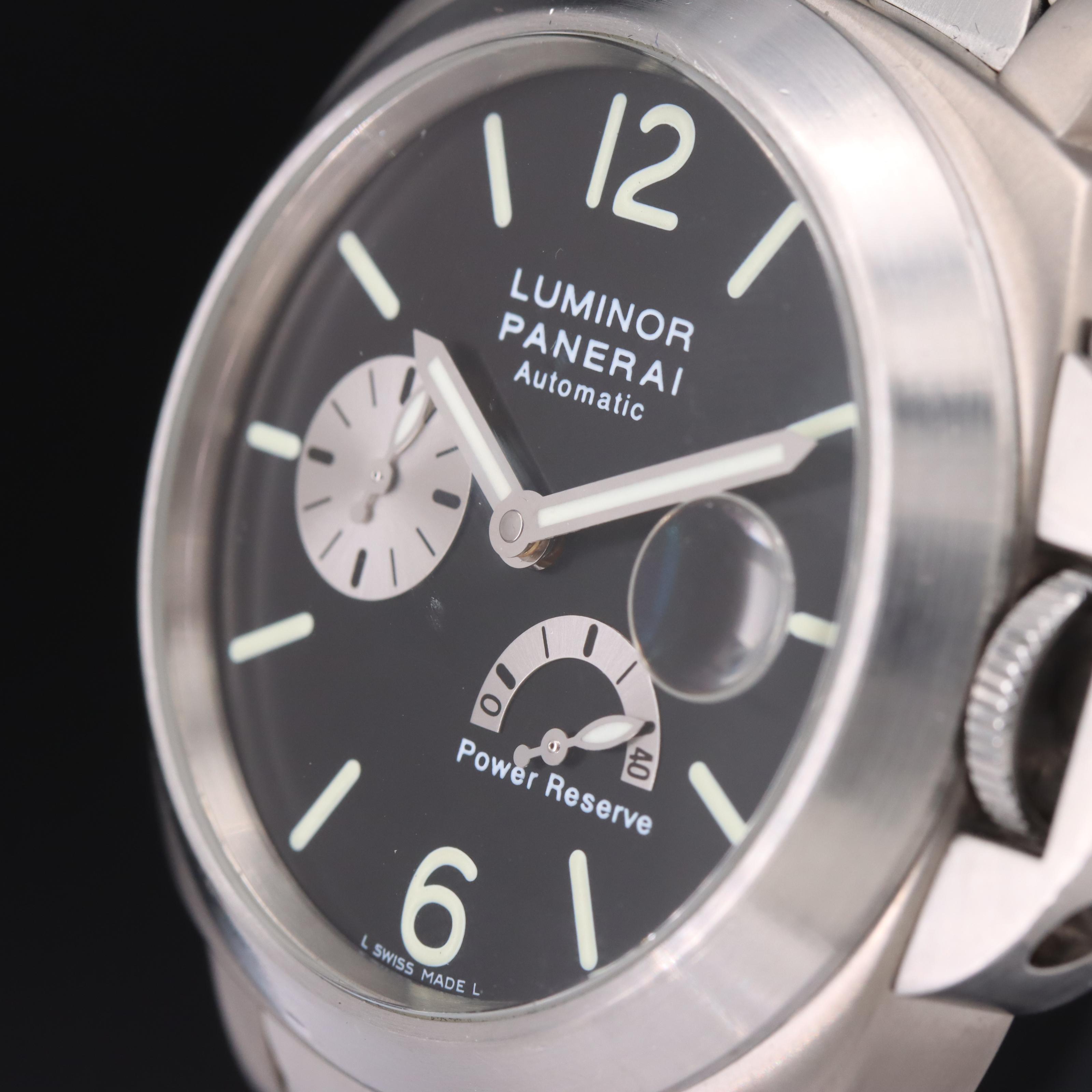 Panerai Luminor Titanium and Steel 44mm Power Reserve Automatic Watch