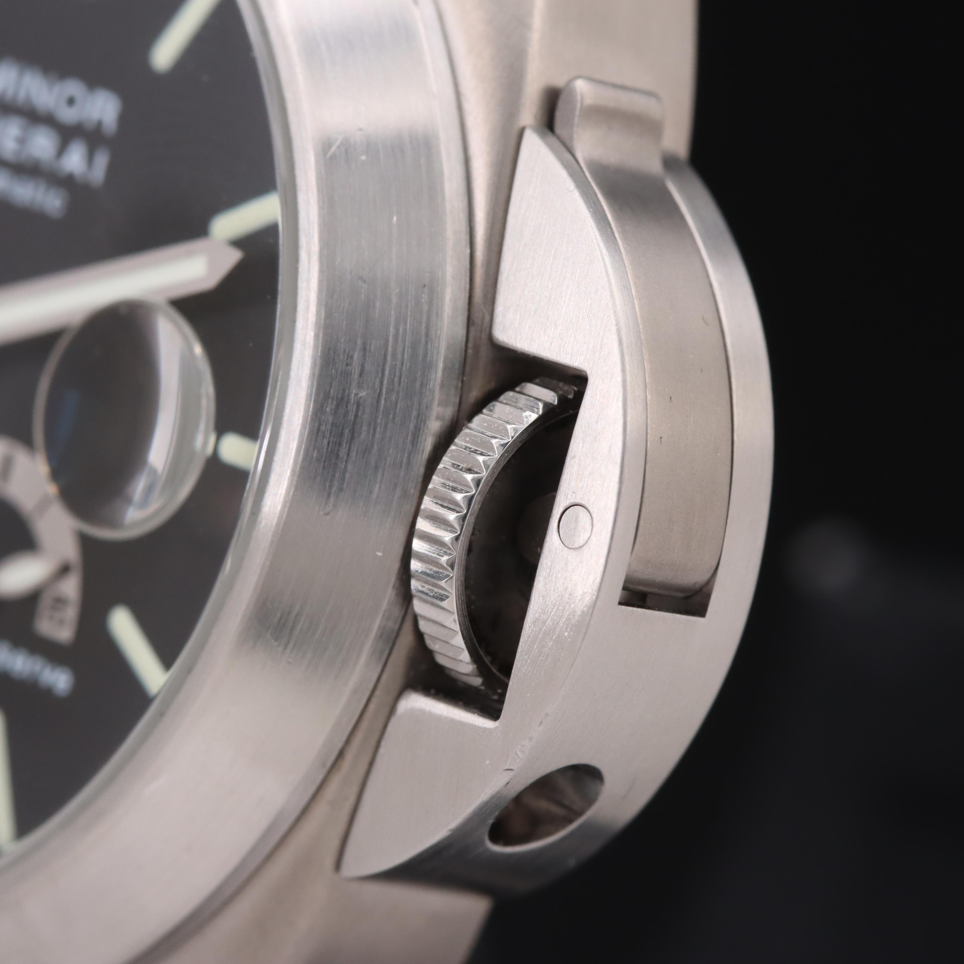 Panerai Luminor Titanium and Steel 44mm Power Reserve Automatic Watch