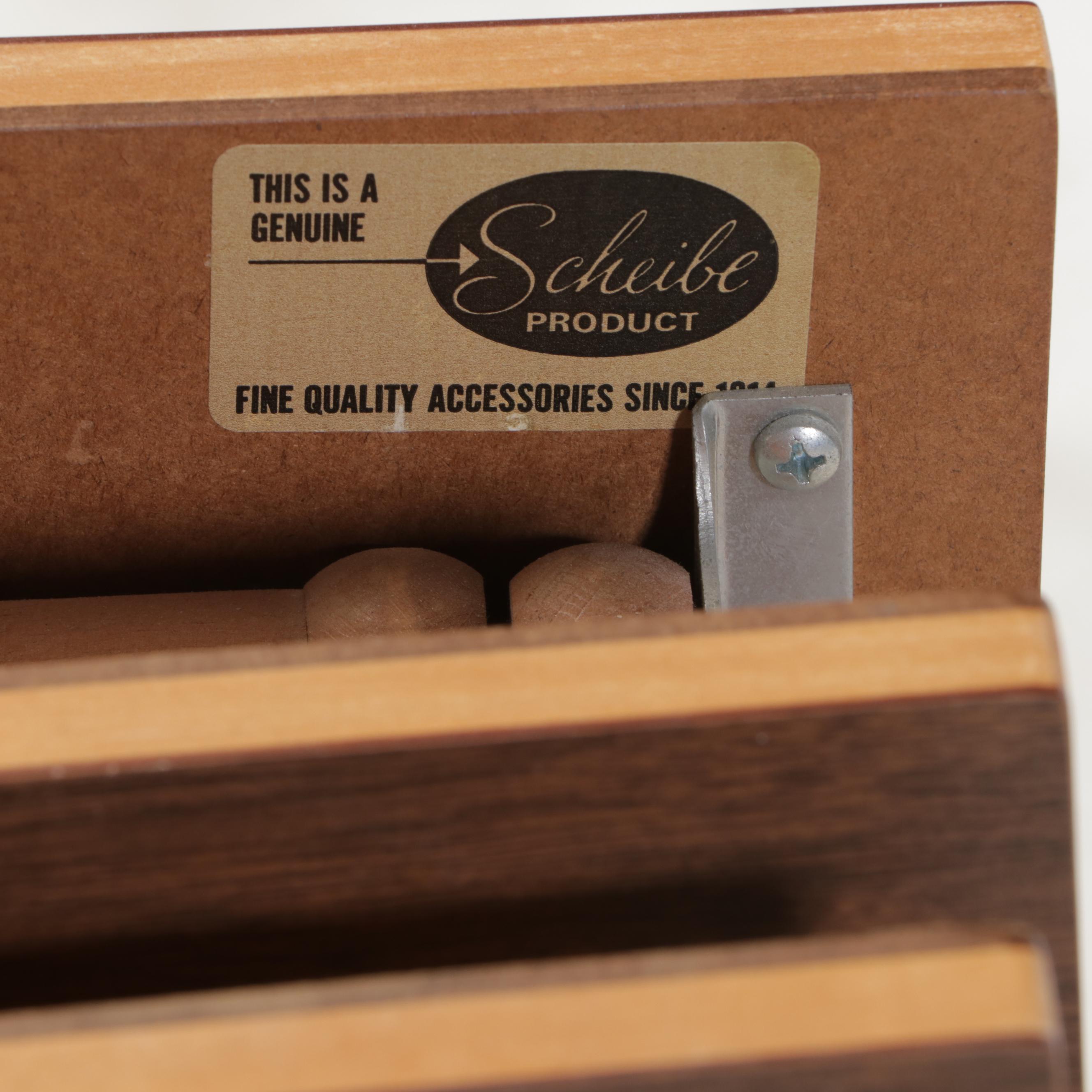 Scheibe Products Laminate and Wooden Television Trays, 1970s