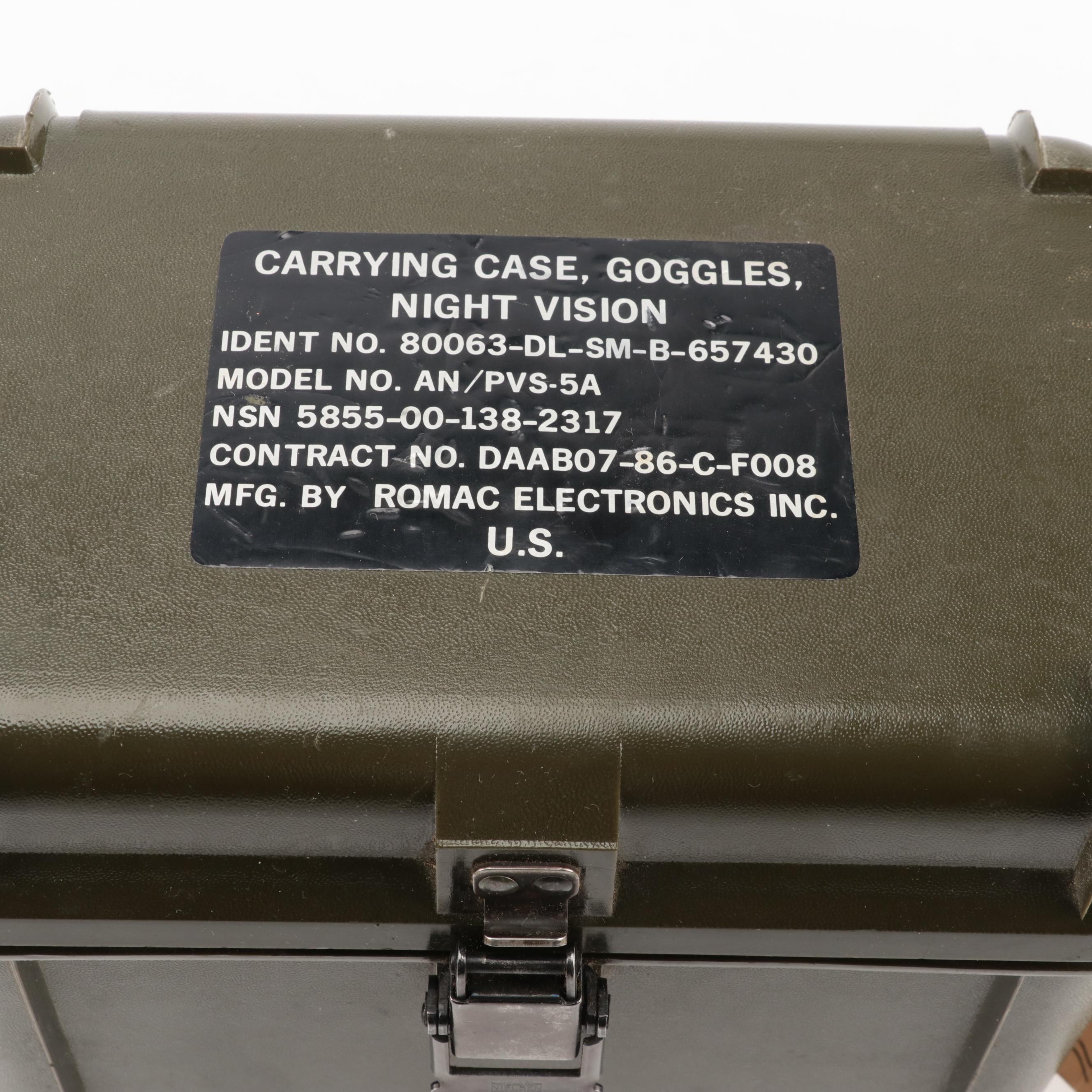 U.S. Army Night Vision Goggles with Manual