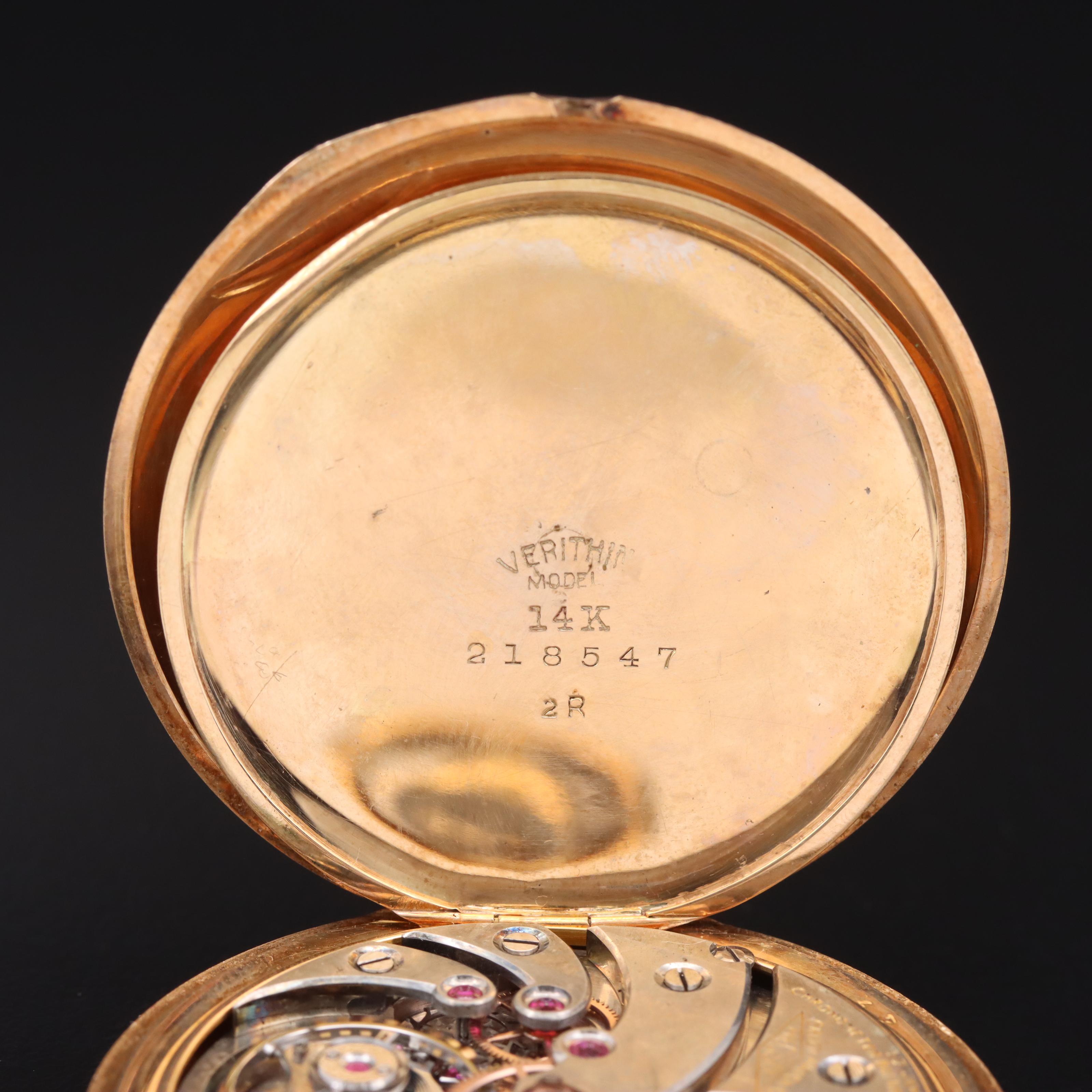 14K Gruen Veri-Thin Antique Pocket Watch