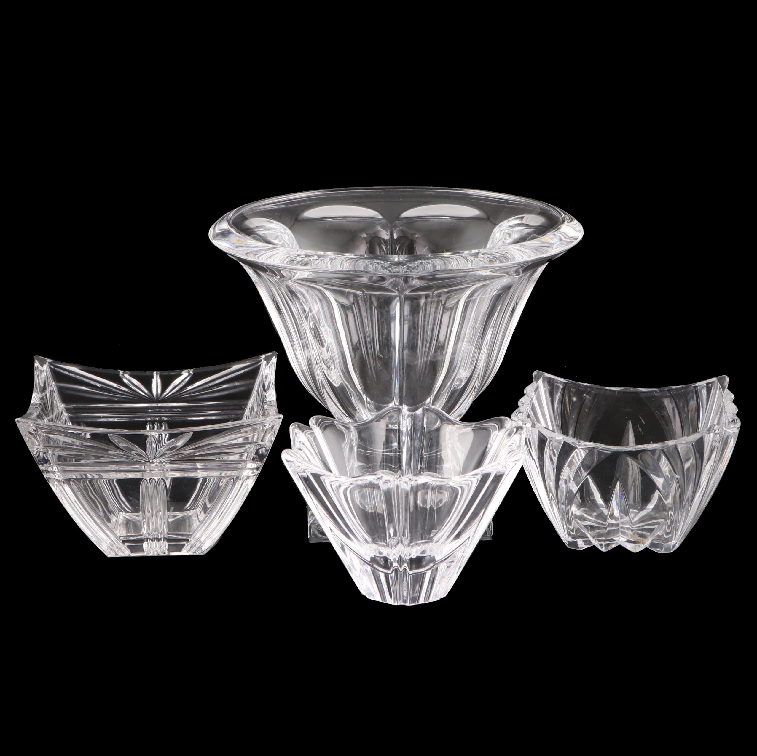 Orrefors "Orion" Bowl, Waterford "Odyssey" Square Bowl, and Other Bowls