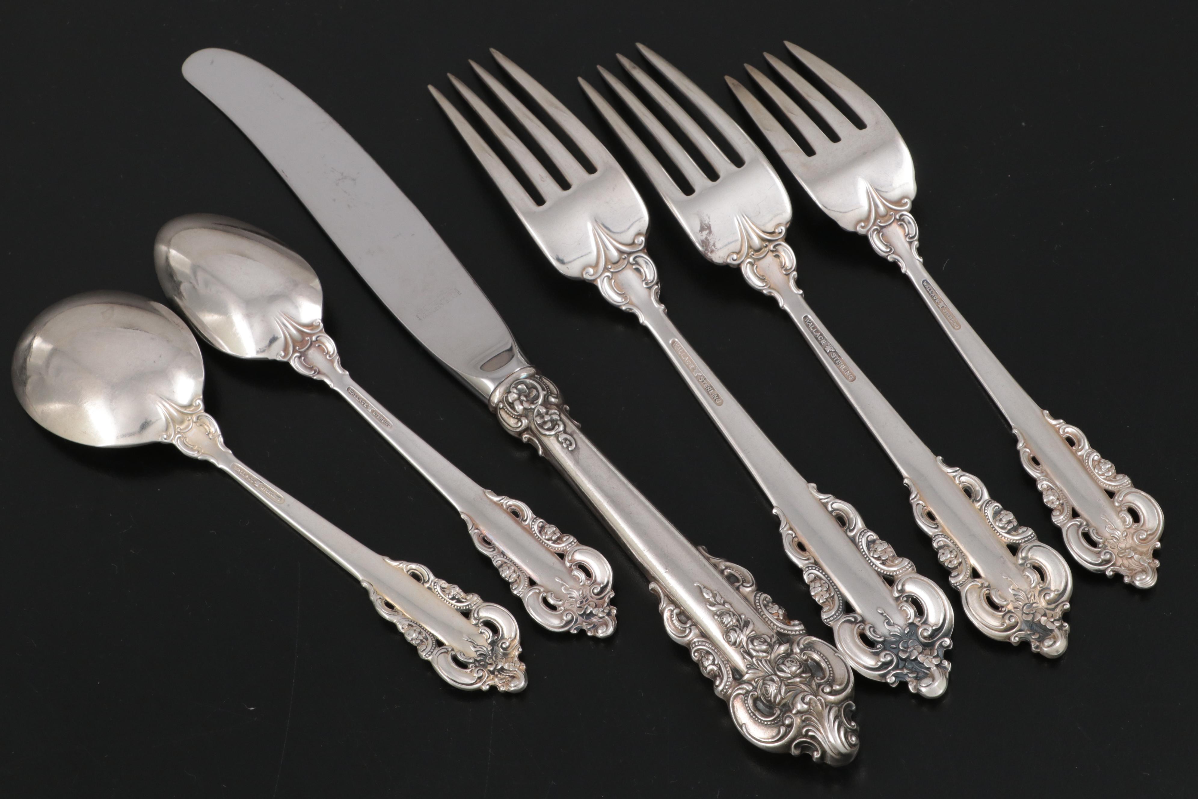 Wallace "Grande Baroque" Sterling Silver Flatware and Serving Utensils