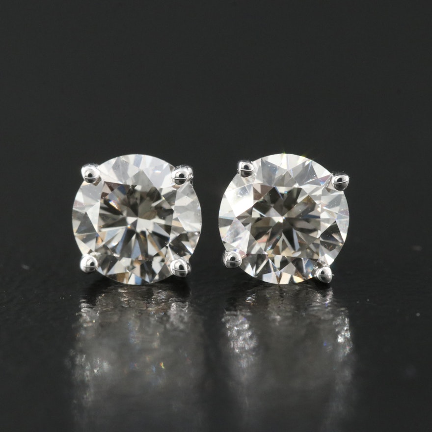 14K 1.17 CTW Lab Grown Diamond Stud Earrings