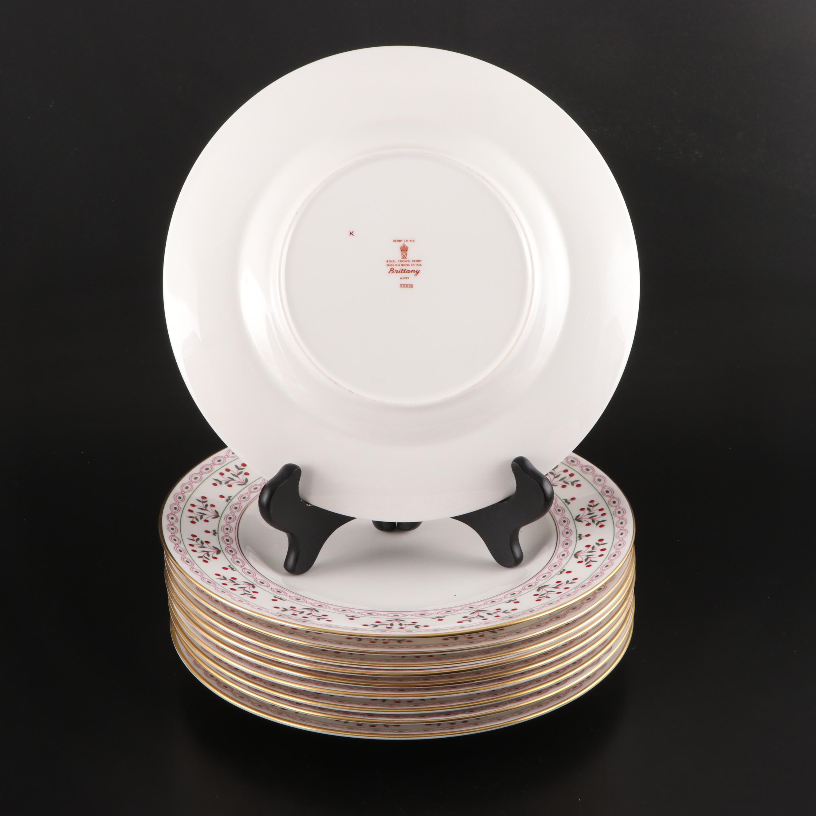 Royal Crown Derby "Brittany" Bone China Dinnerware, 1960–1997