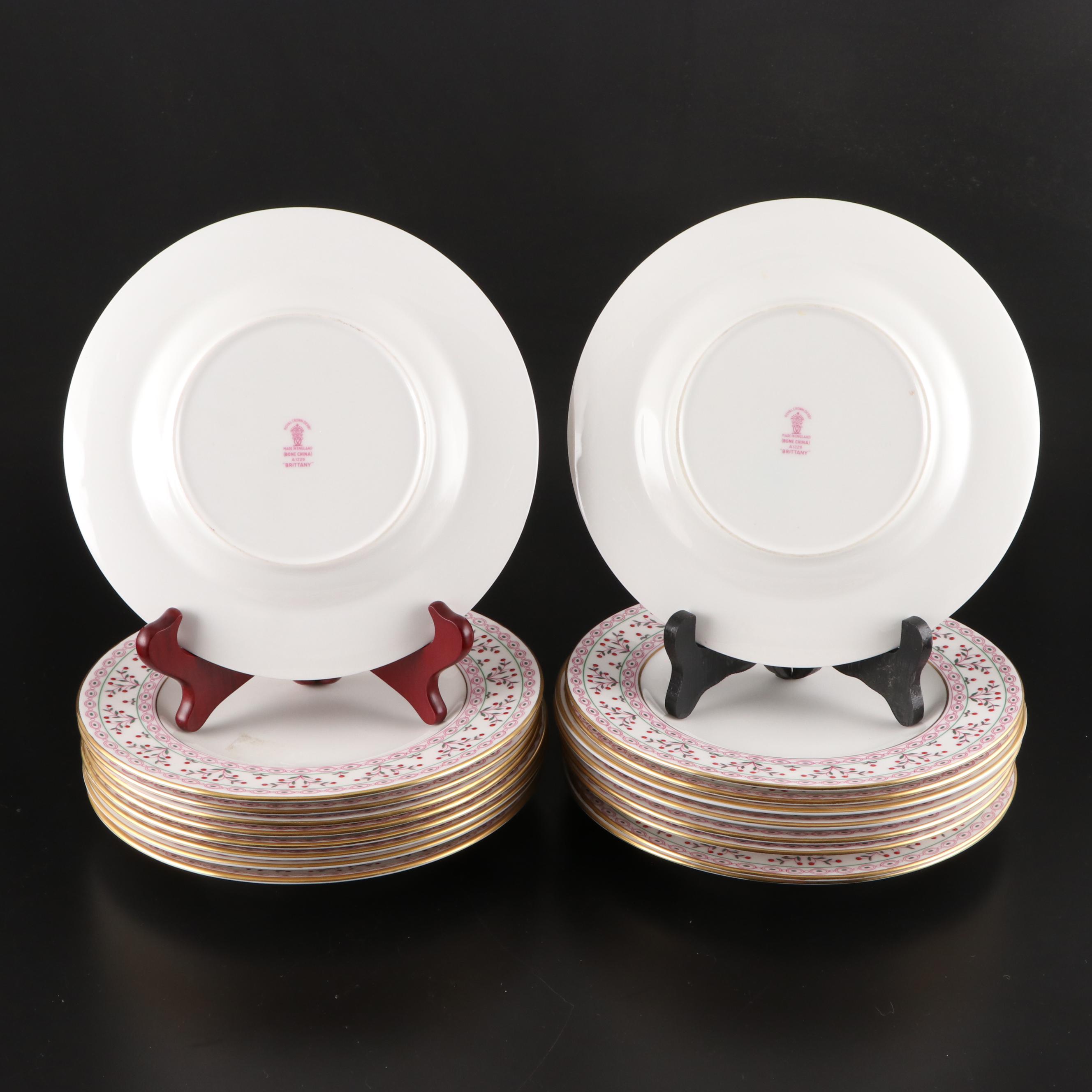 Royal Crown Derby "Brittany" Bone China Dinnerware, 1960–1997